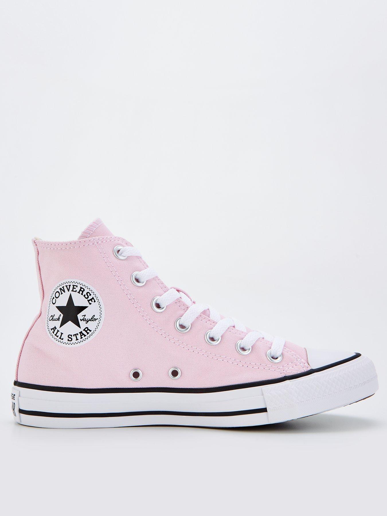 Pale pink converse high tops on sale