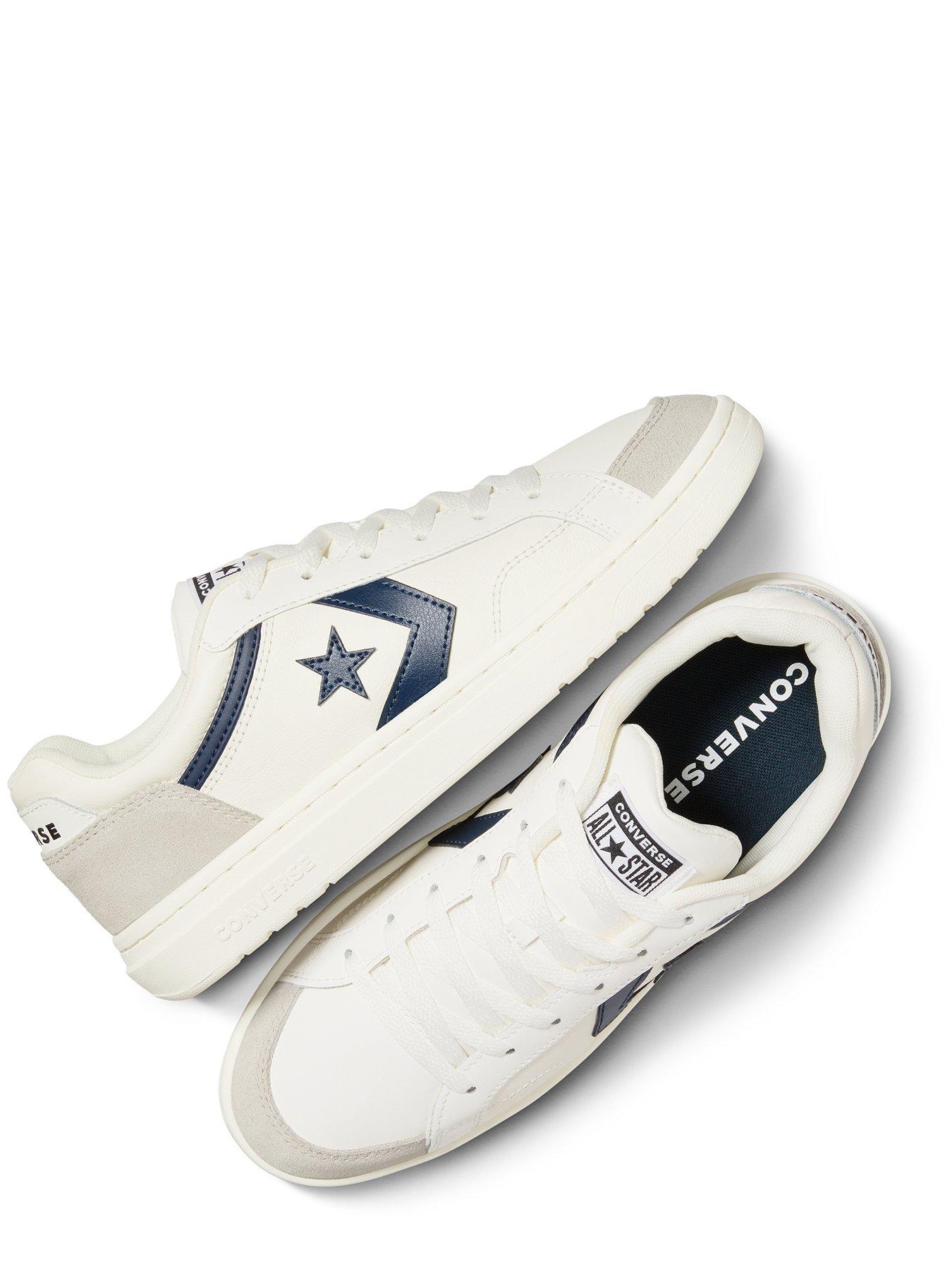 Mens converse white all star leather ox trainers best sale