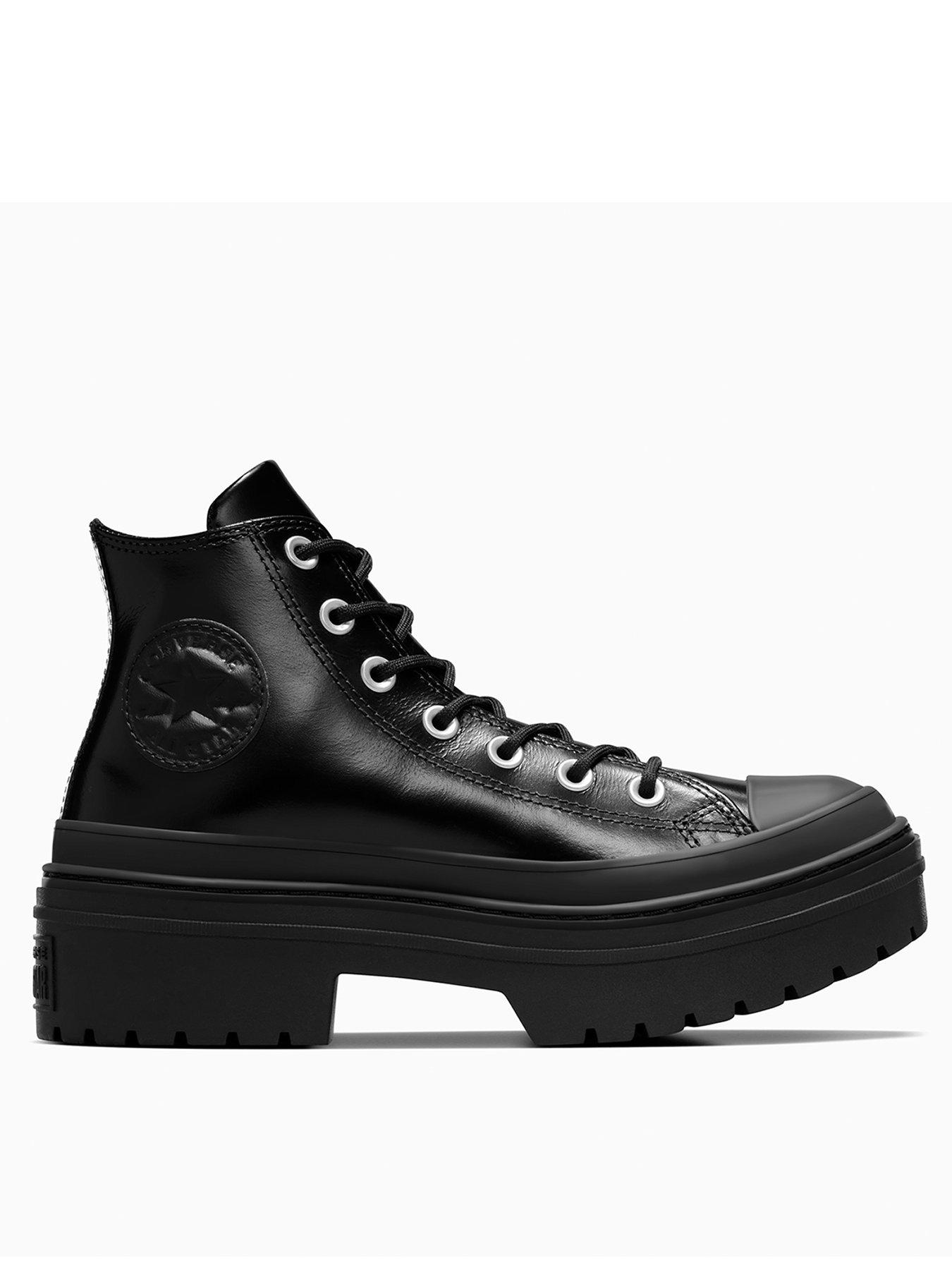 Converse Womens Lux Chuck Taylor All Star Lugged Heel Trainers - Black