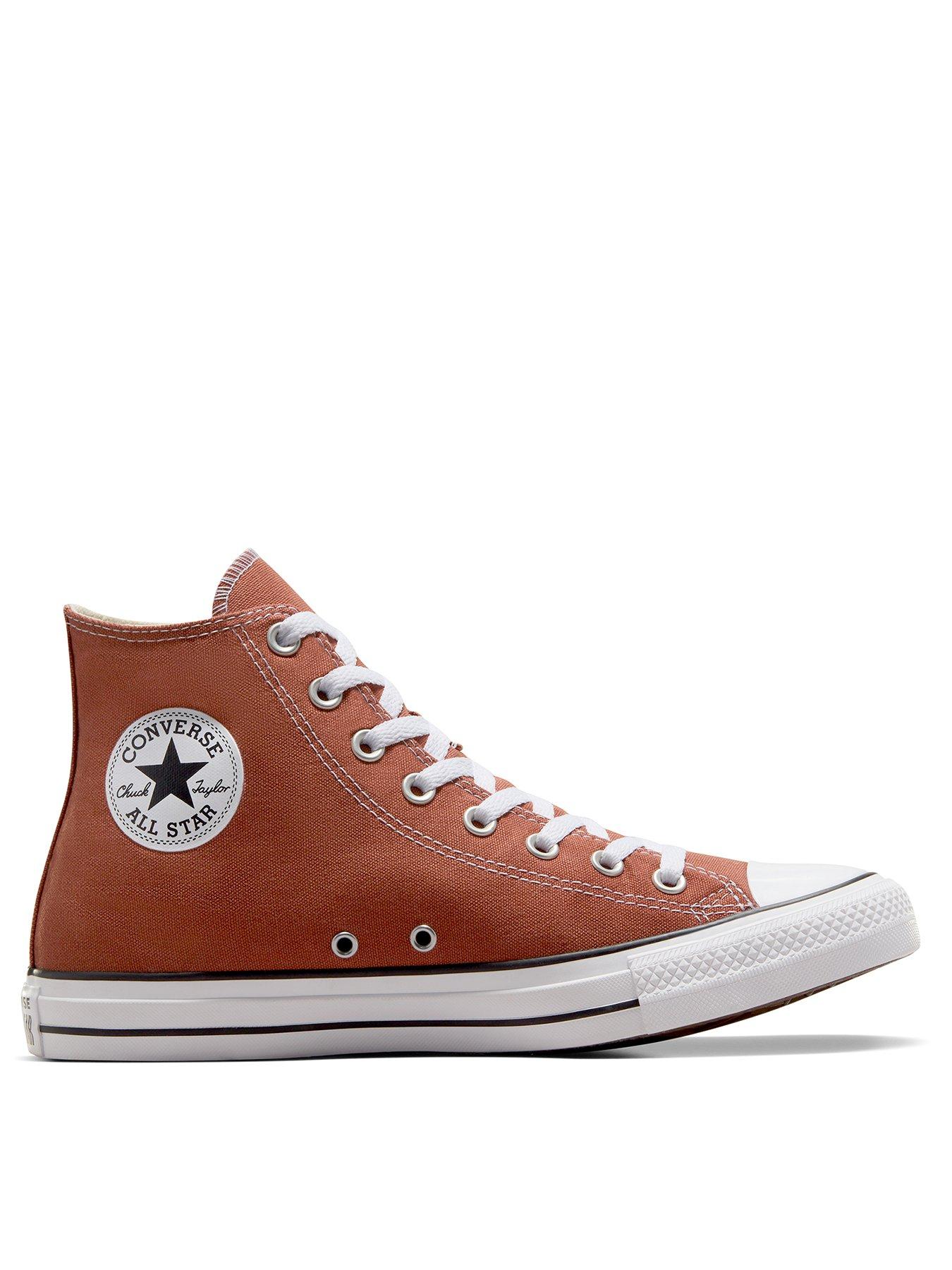 Converse Mens Hi Top Trainers Light Brown Very