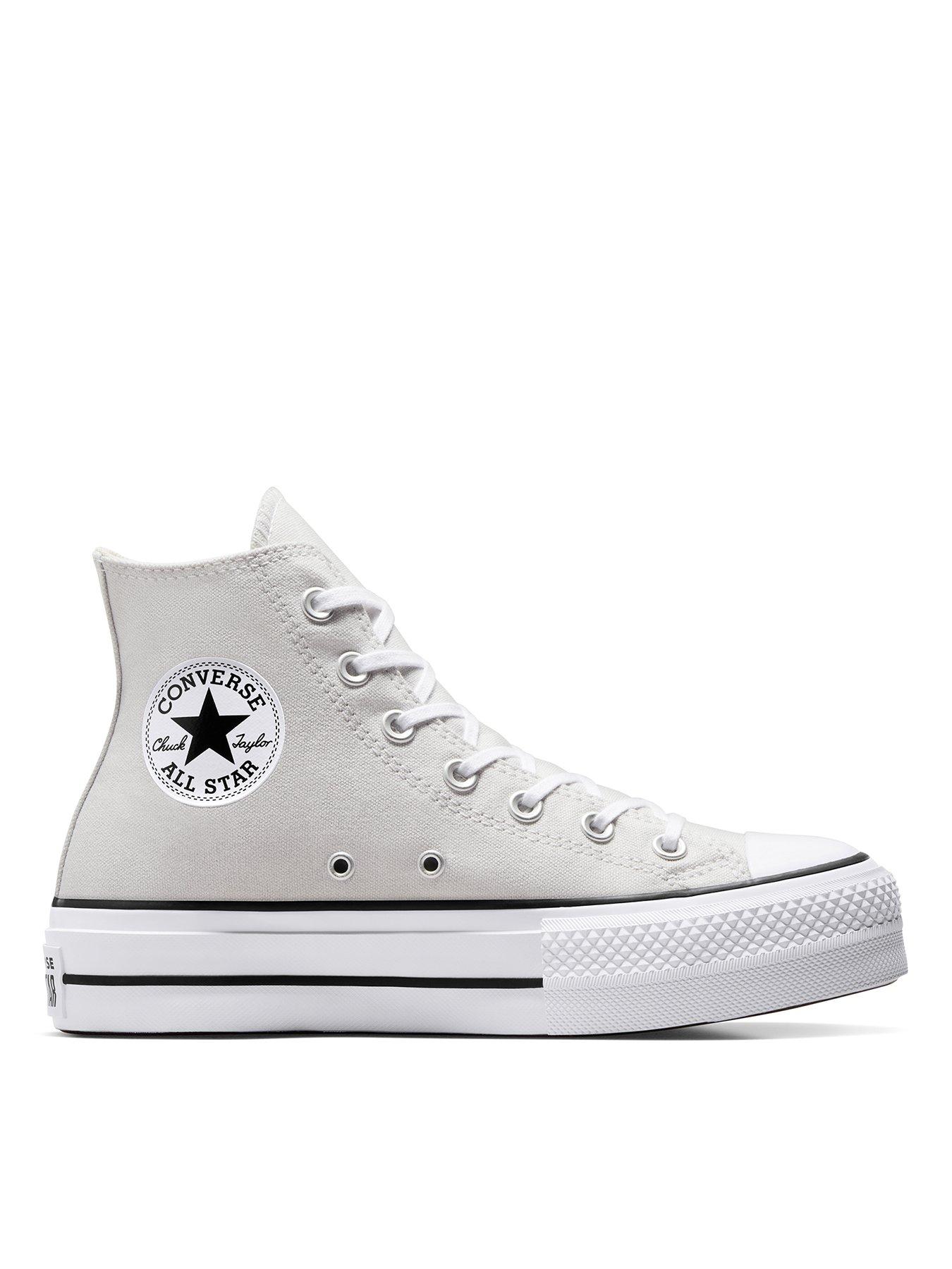 Grey converse trainers womens deals