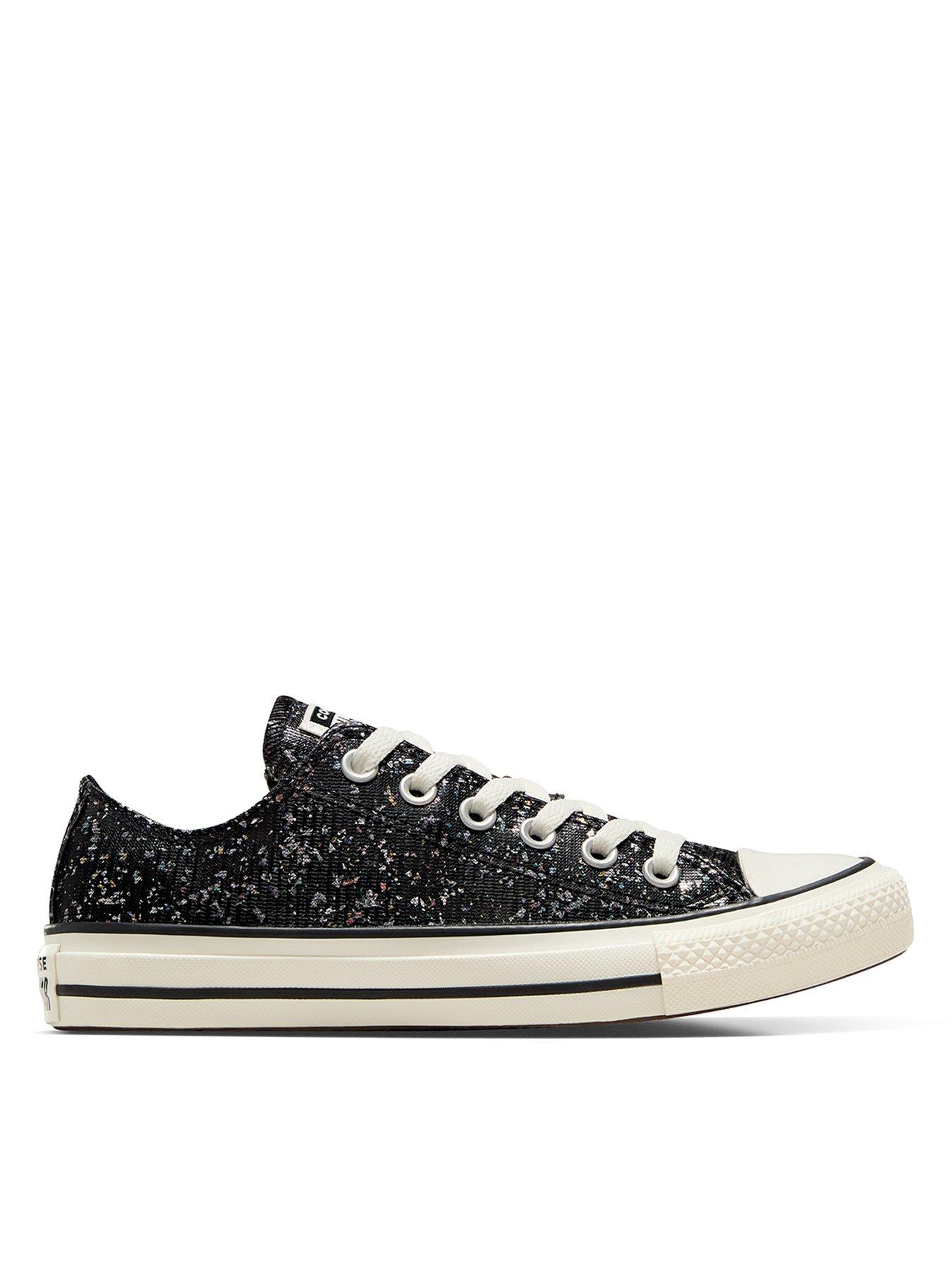 undefined Womens Shinefetti Chuck Taylor All Star Trainers - Black