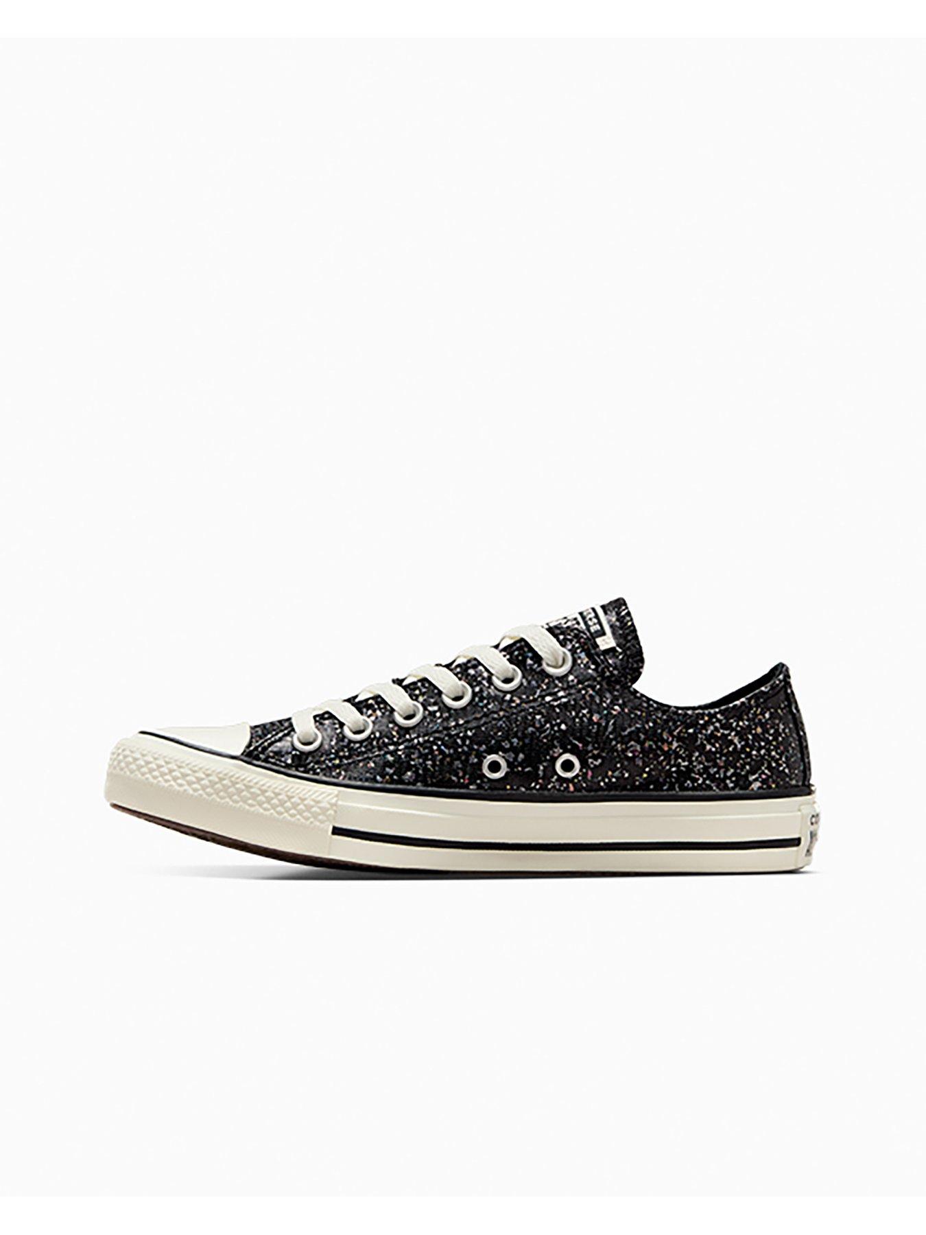 Image 6 of 6 of Converse Womens Shinefetti Chuck Taylor All Star Trainers - Black