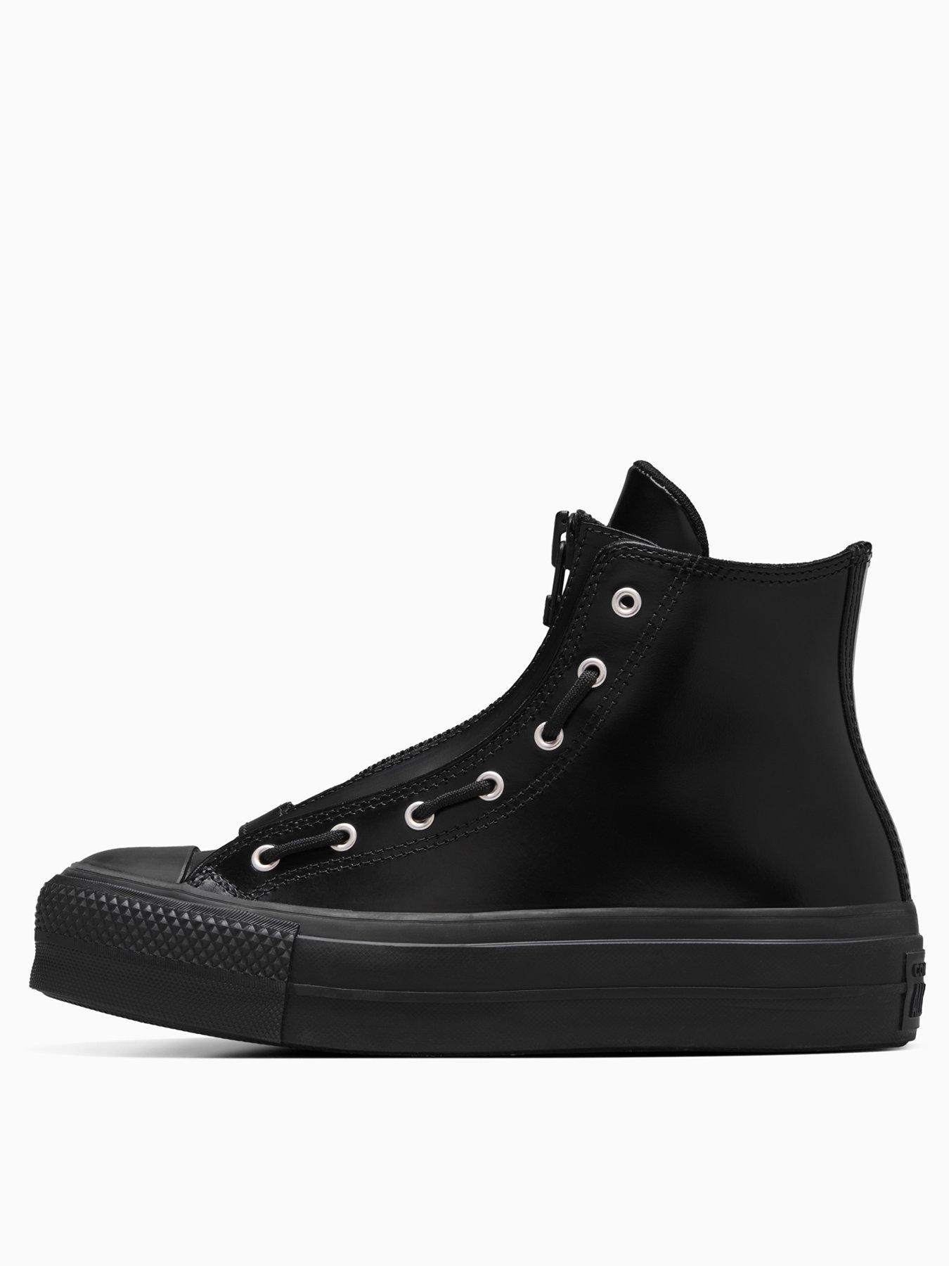 undefined Womens Lux Chuck Taylor All Star Hi Top Lift Trainers - Black