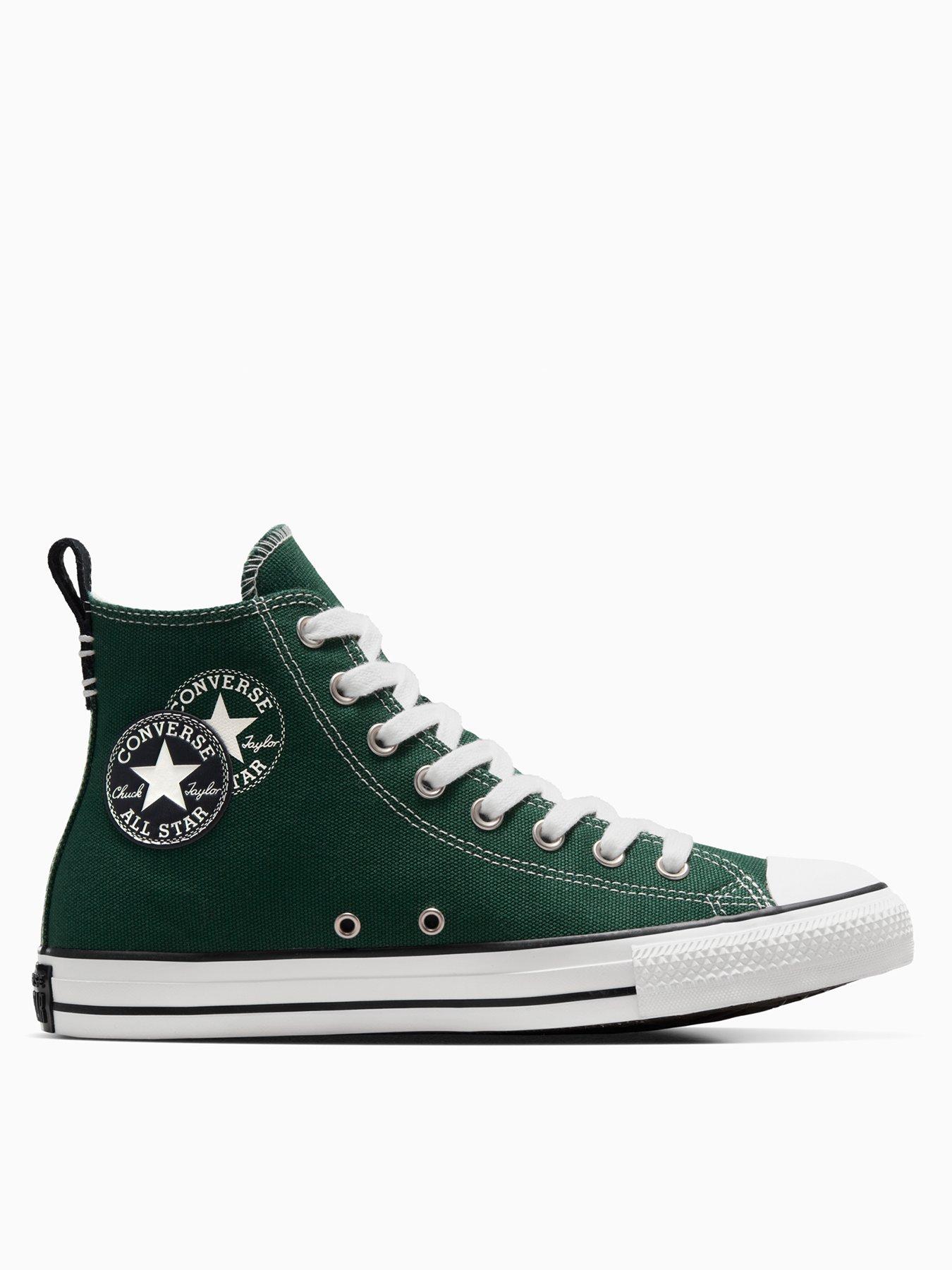 undefined Mens Lux Sport Chuck Taylor All Star Wide Hi Top Trainers - Green