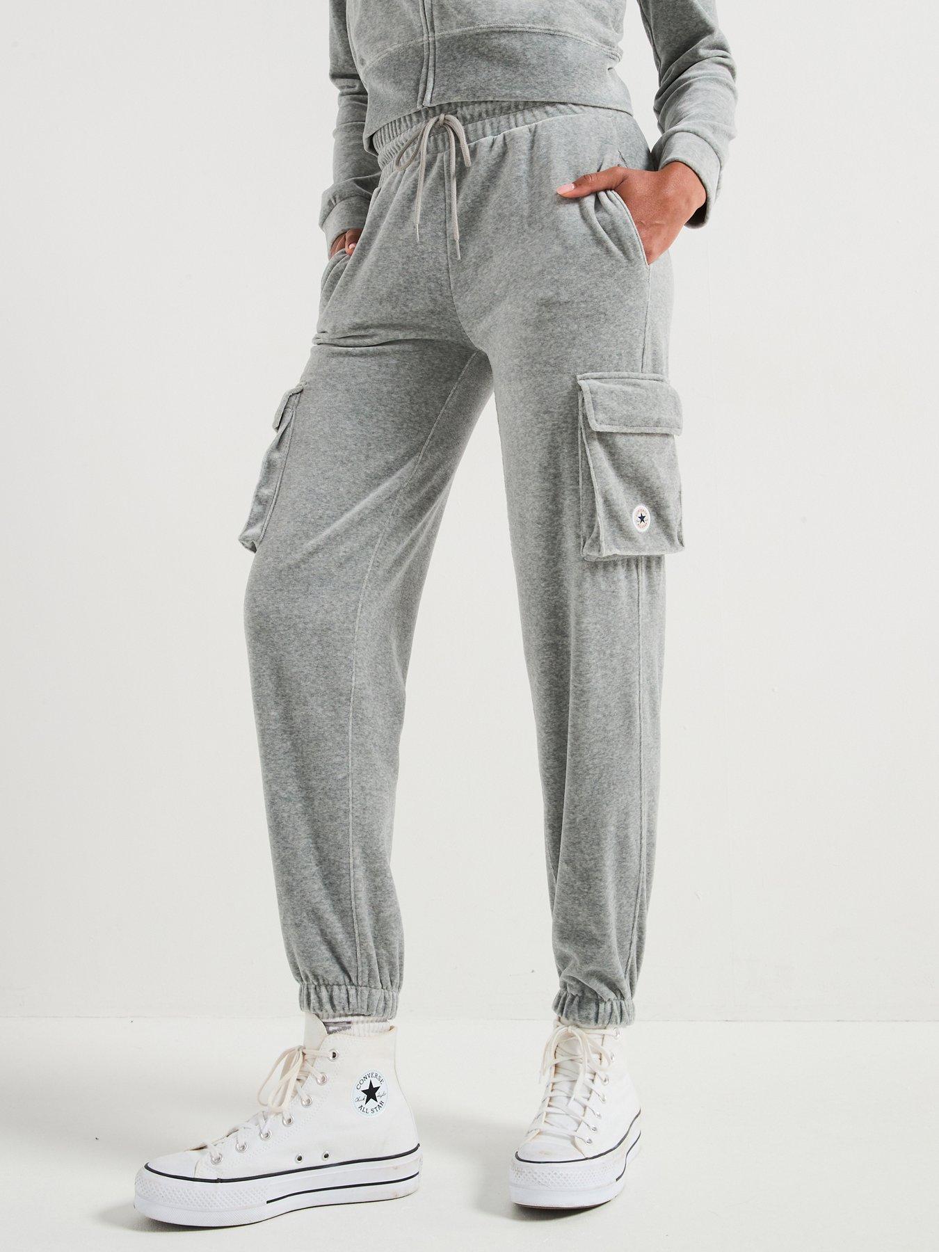undefined Womens Chuck Cargo Velour Jogger - Grey