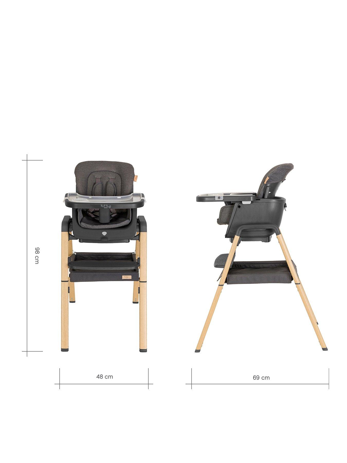 Image 2 of 6 of Tutti Bambini Nova Birth to 12 Years Complete Highchair Package - Grey/Oak