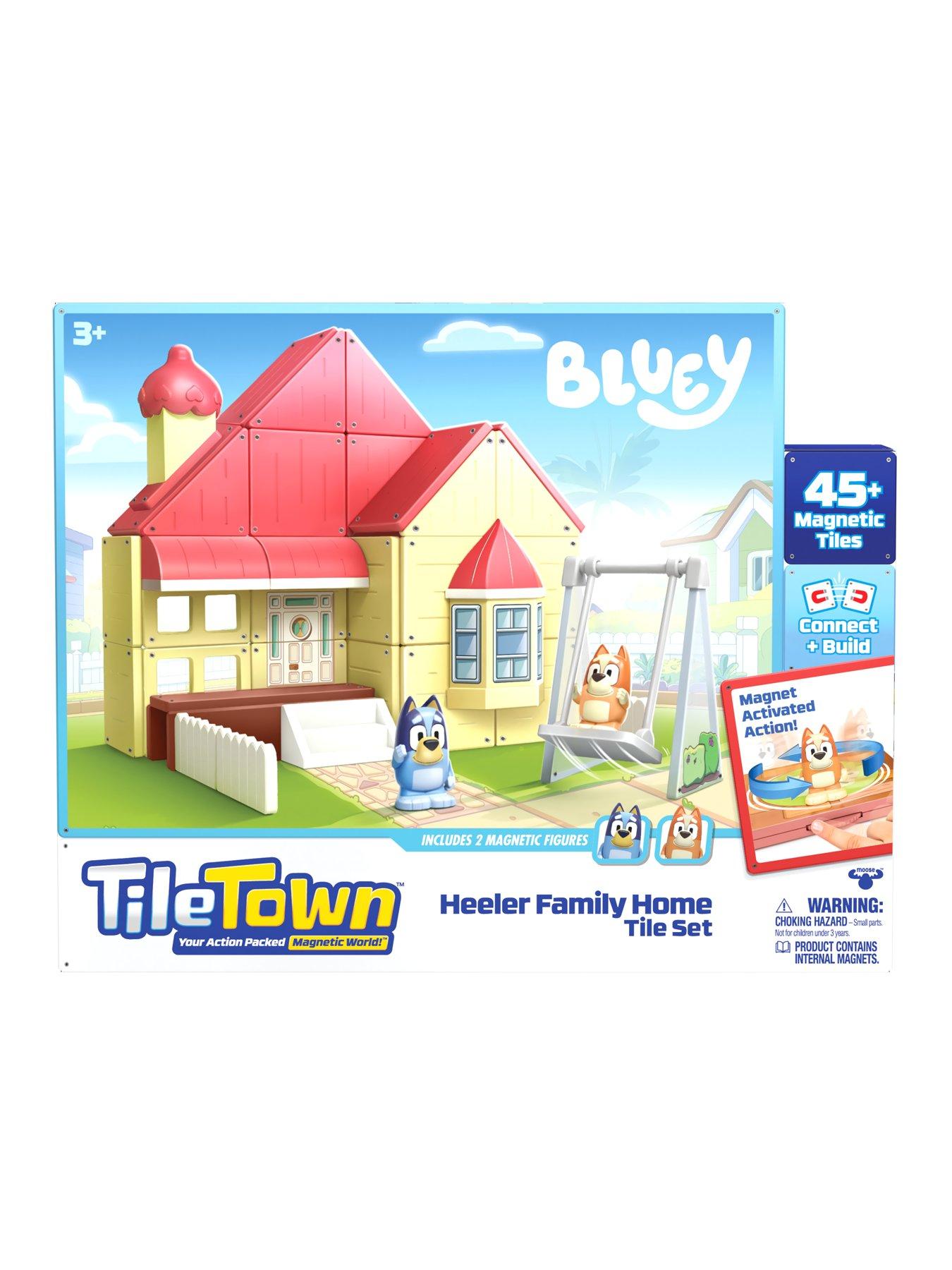 Image 3 of 5 of Tile Town Bluey Heeler Home Magnetic Tiles Playset