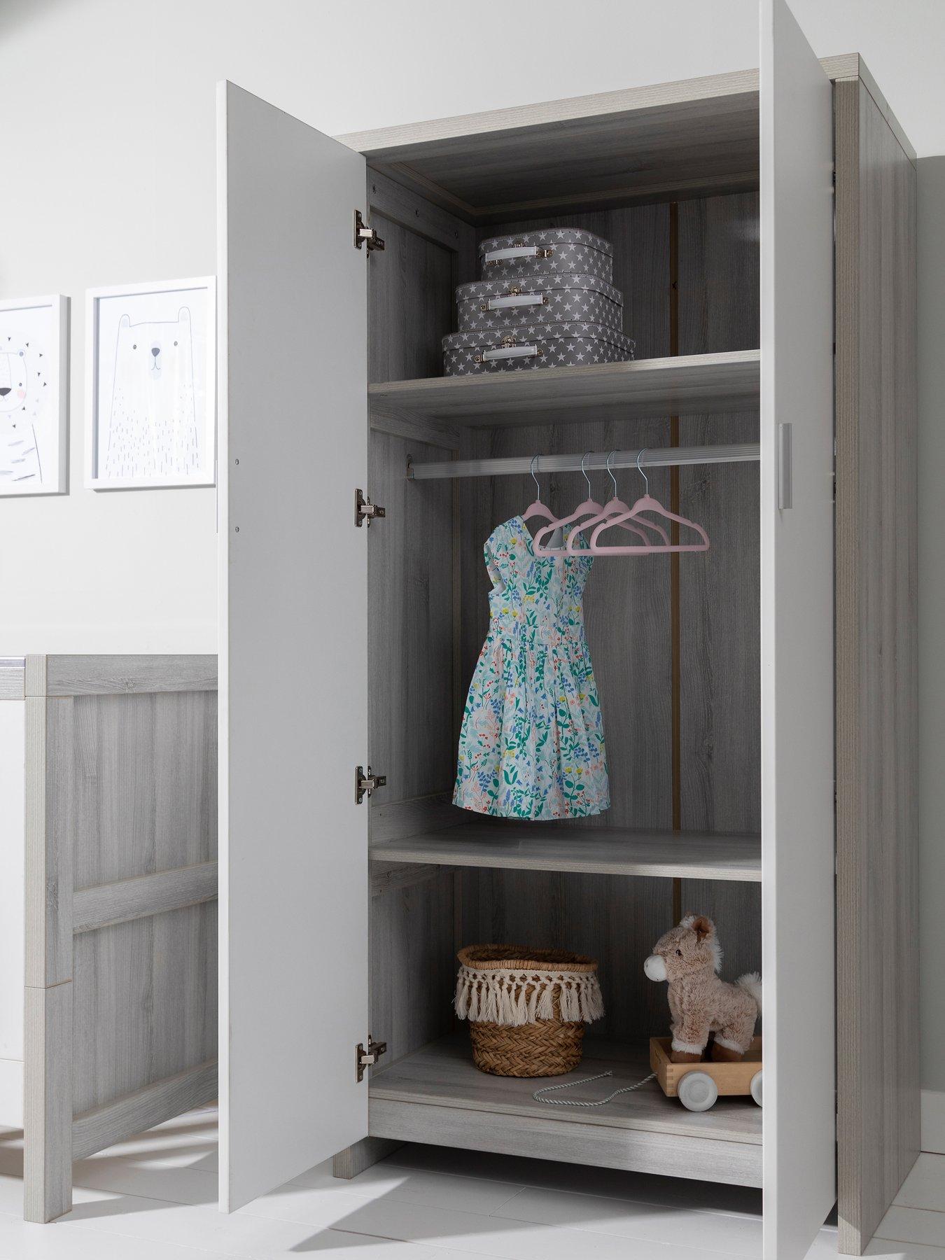 Image 7 of 7 of Tutti Bambini Modena 4 Piece Furniture Set (Cot Bed, Sprung Mattress, Chest Changer, Wardrobe) Grey Ash/White