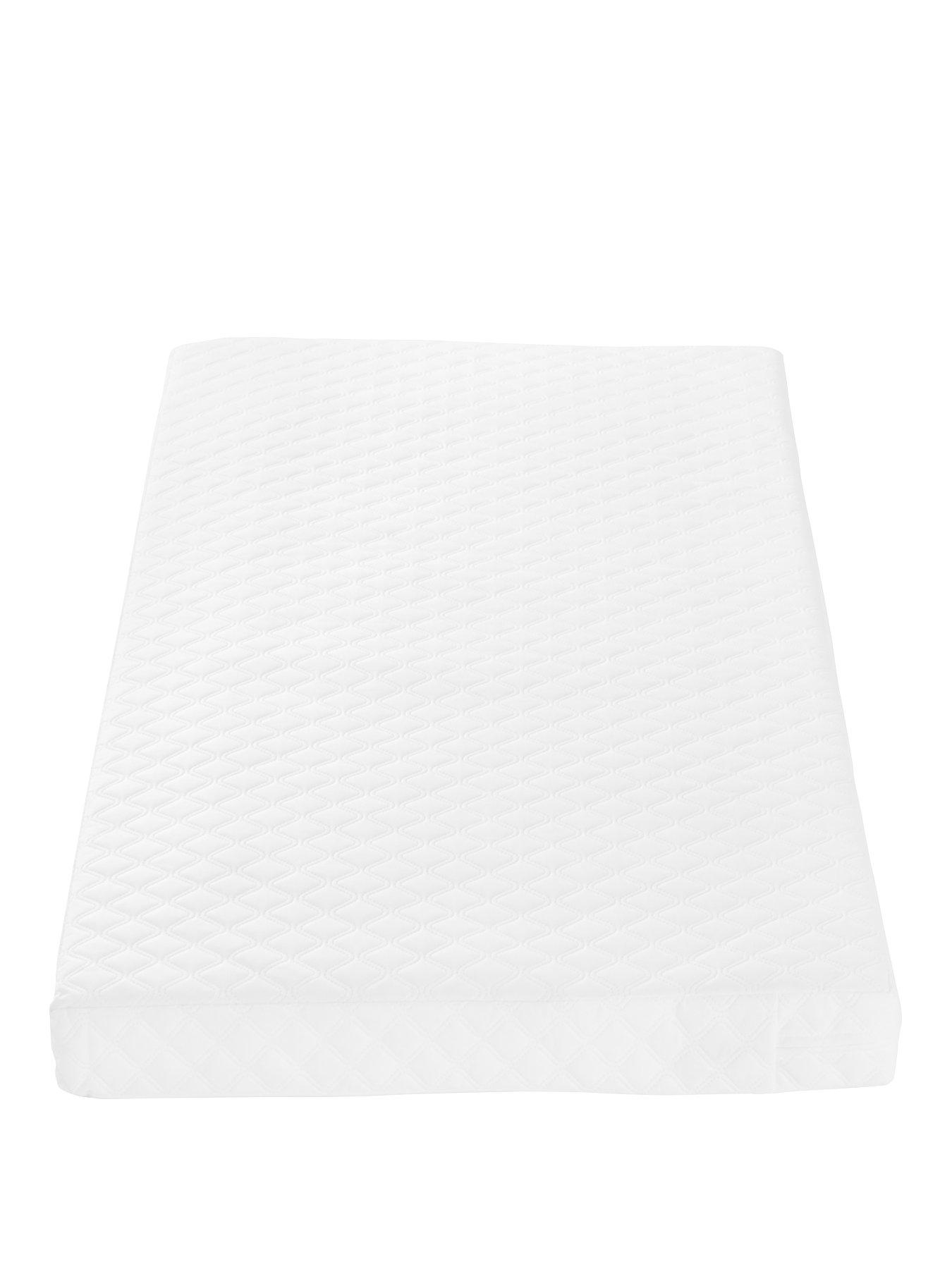 Tutti Bambini Sprung Cot Mattress 60 x 120 cm with Essentials 2pk Fitted Sheets Very