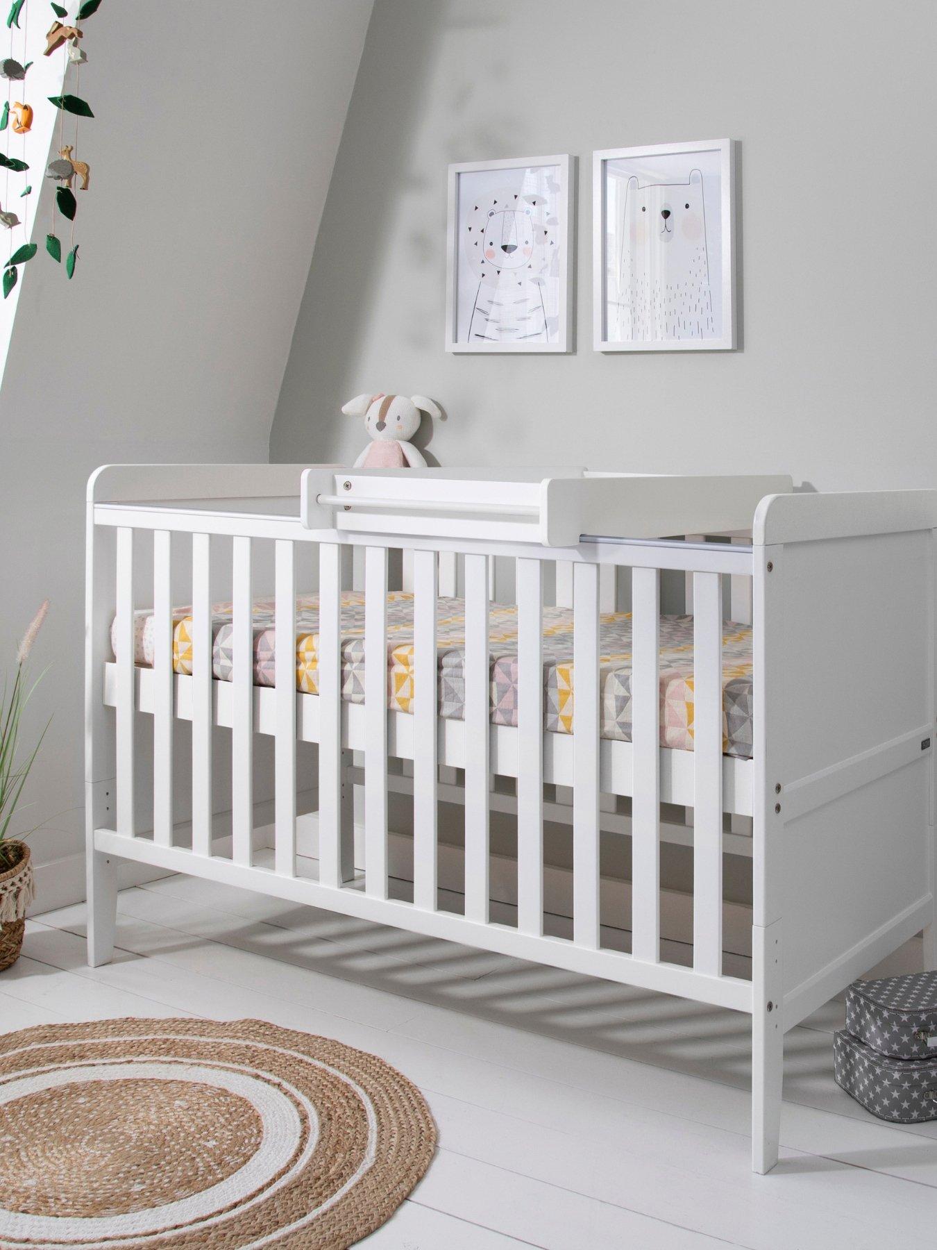Tutti Bambini Rio Cot Bed with Cot Top Changer  &  Mattress - White