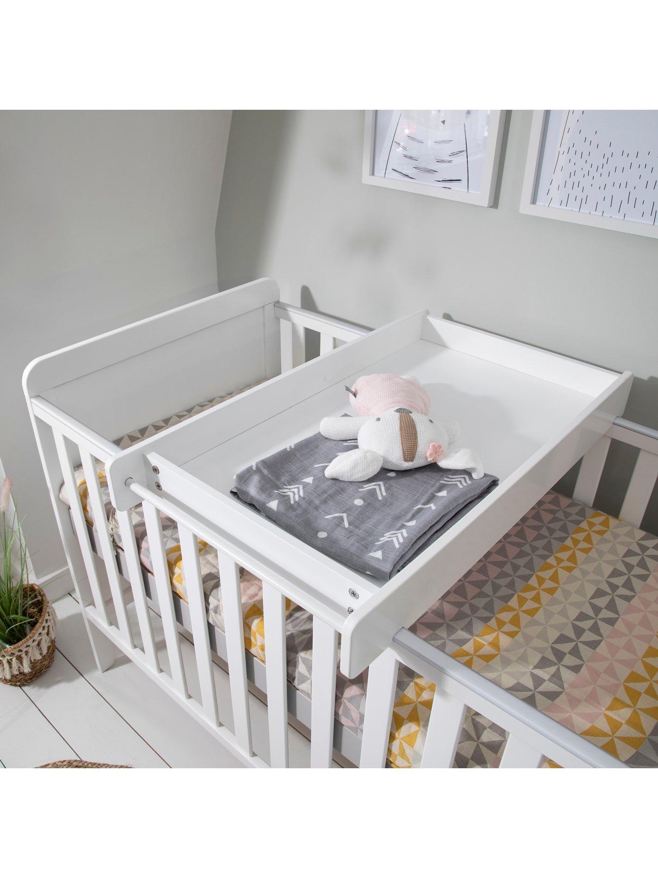 undefined Rio Cot Bed with Cot Top Changer & Mattress - White