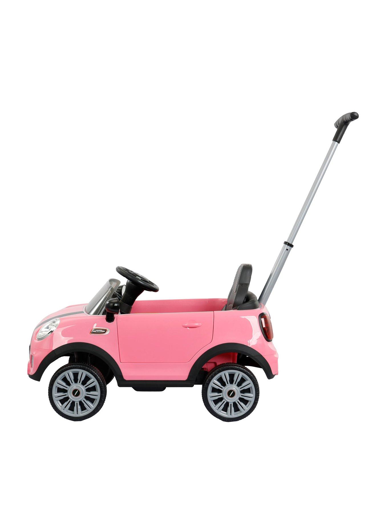 Mini Cooper Play Push Car with Parental Handle Pink Very