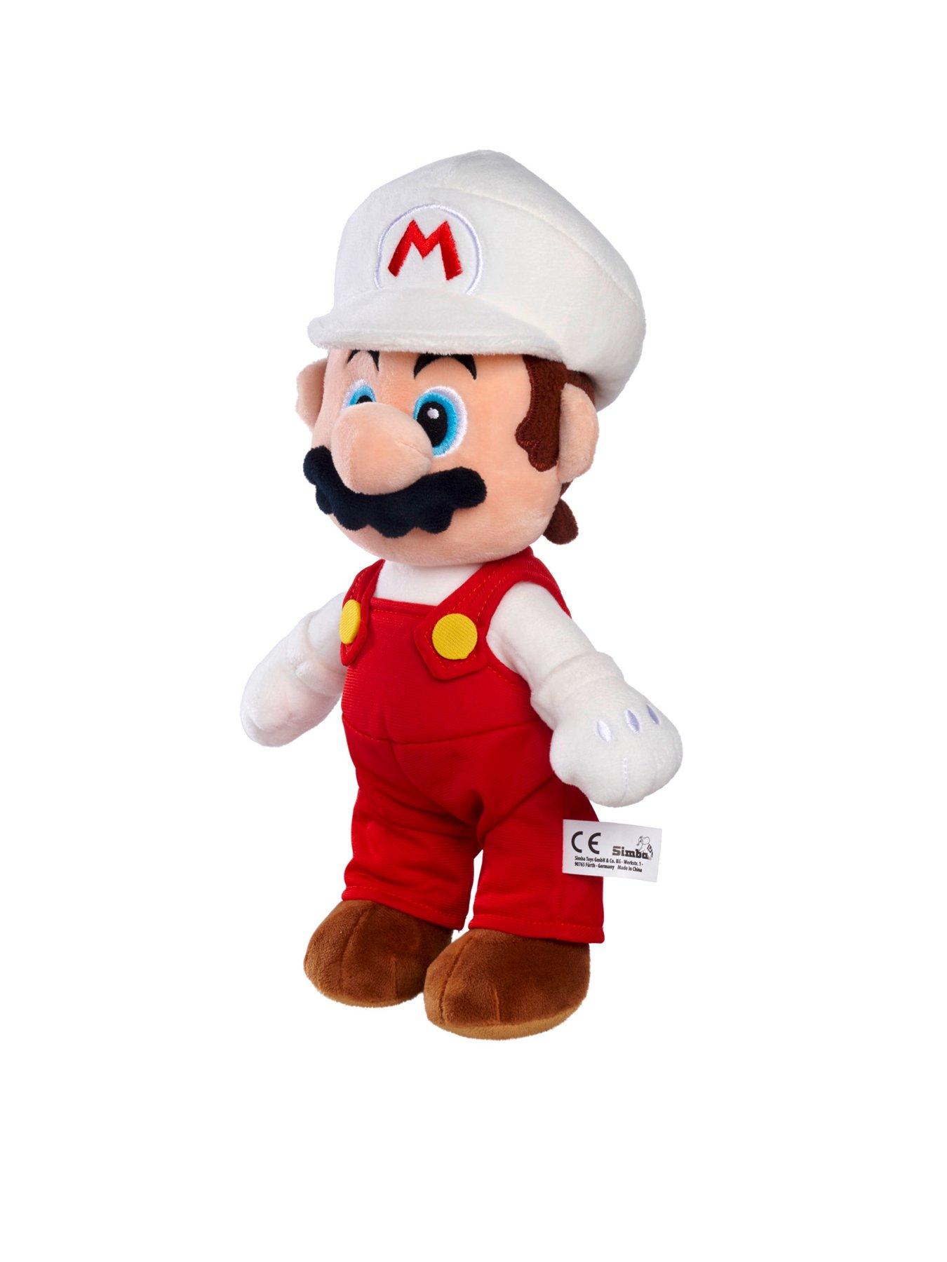 Super Mario Fire Mario 30cm Soft Toy | Very.co.uk