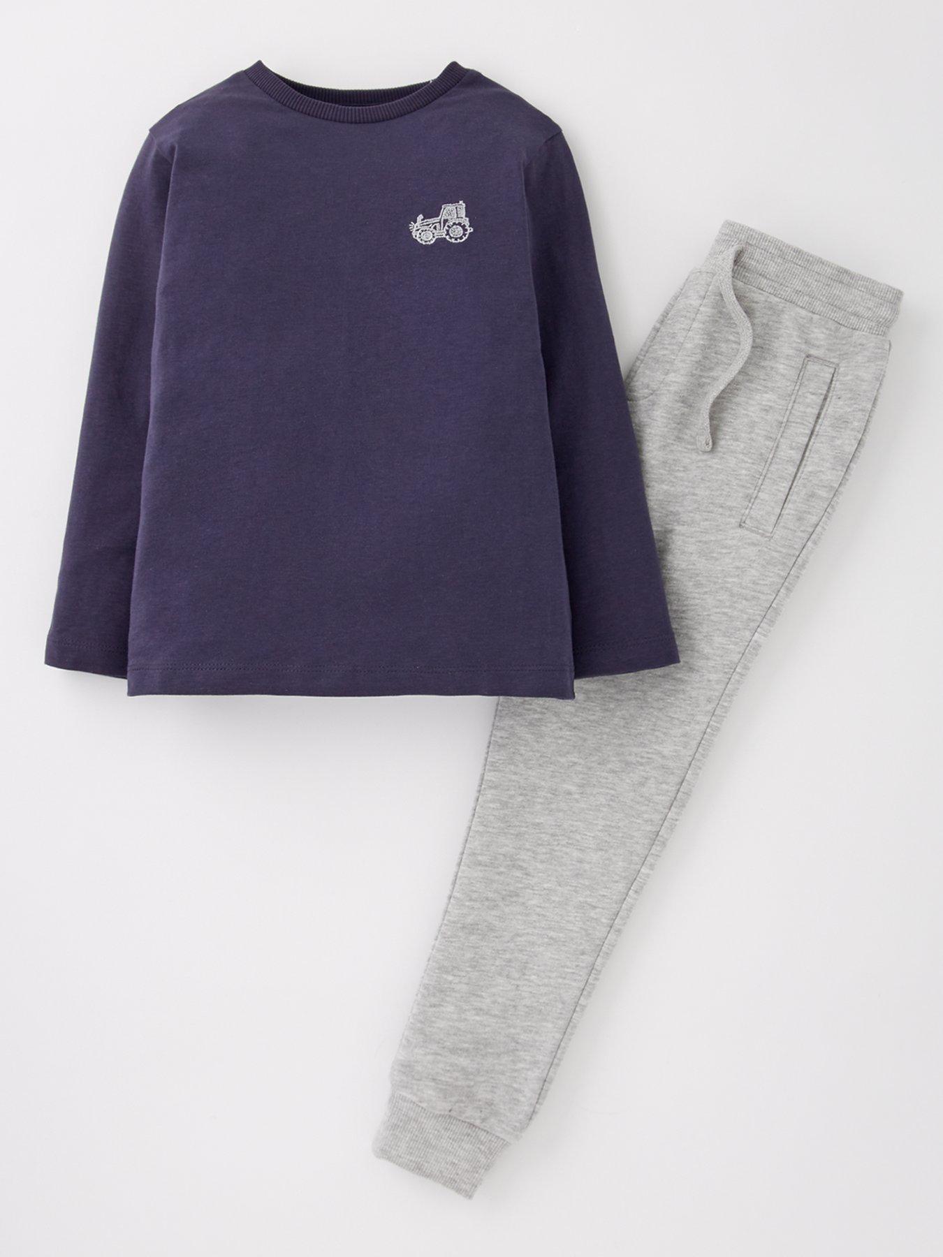 undefined Boys Long Sleeve T-shirt And Printed Jog Set - Multi