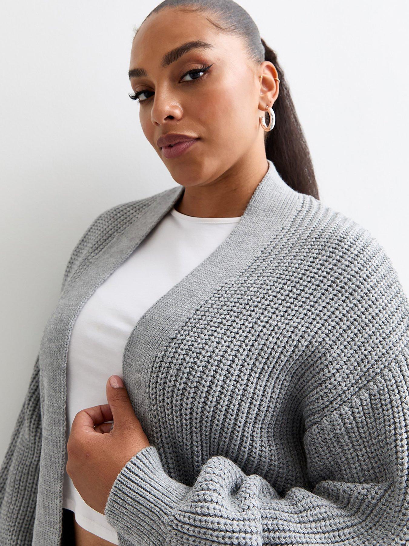 Balloon Sleeve Ladies Chunky Long Cardigans New Look Curves