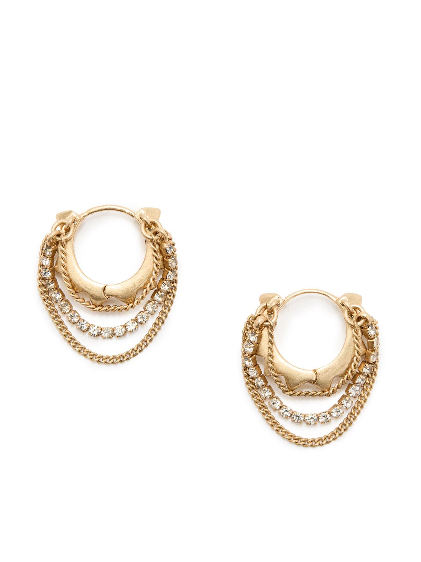 undefined Multi Chain Huggie Earring - Gold