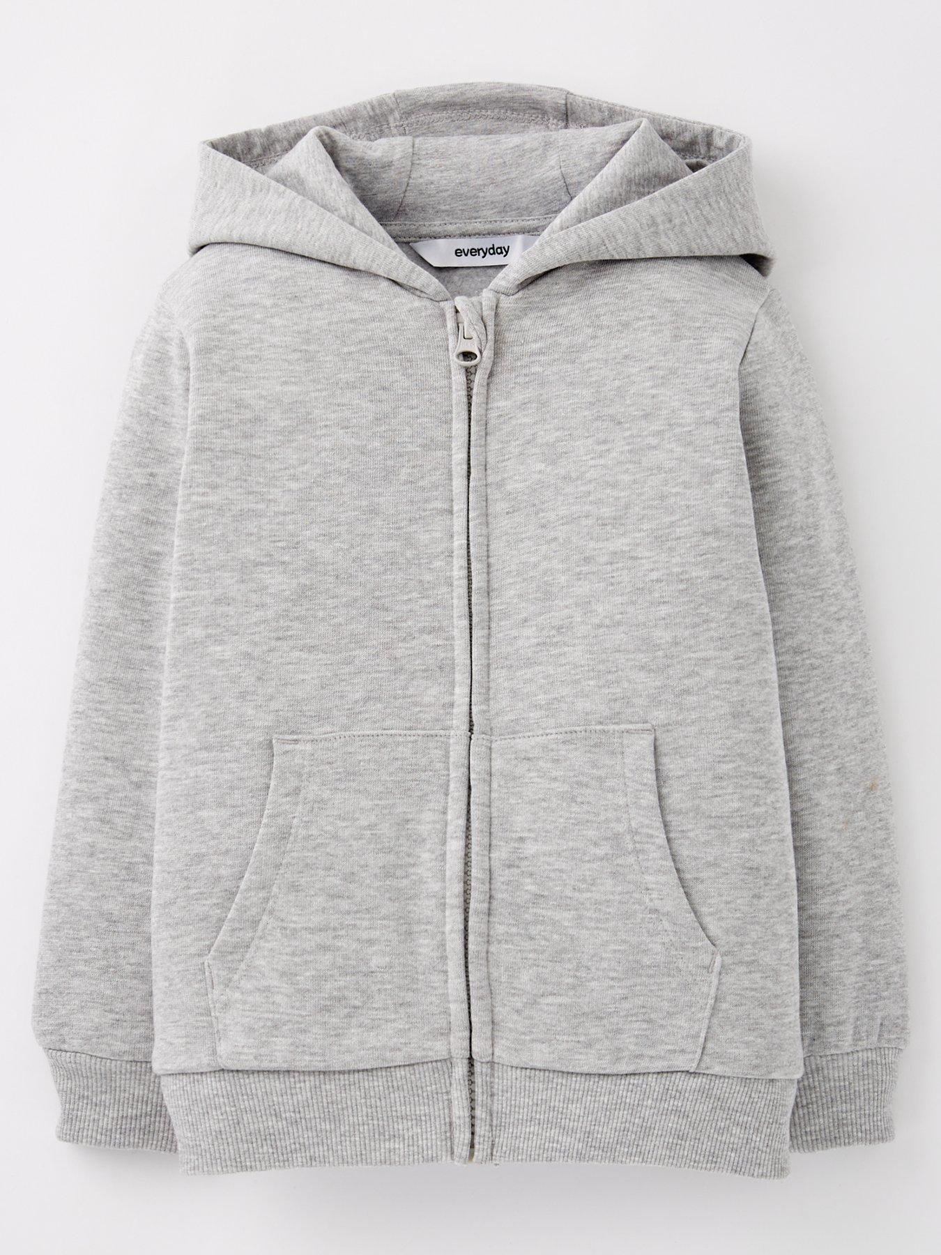 Everyday Boys Zip Through Hoodie Grey Very