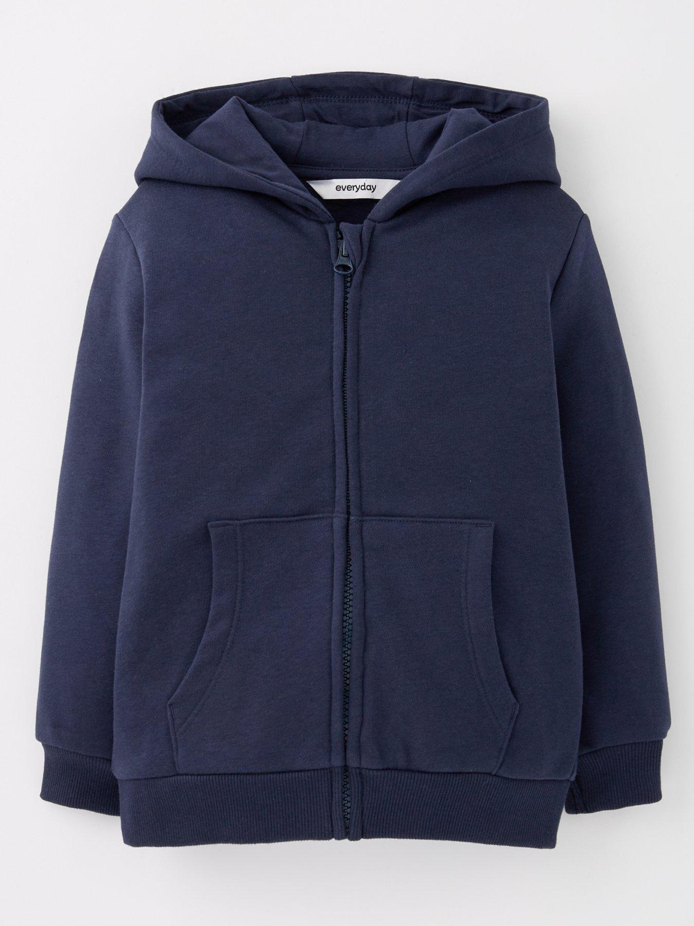 Everyday Boys Zip Through Hoodie Navy Very