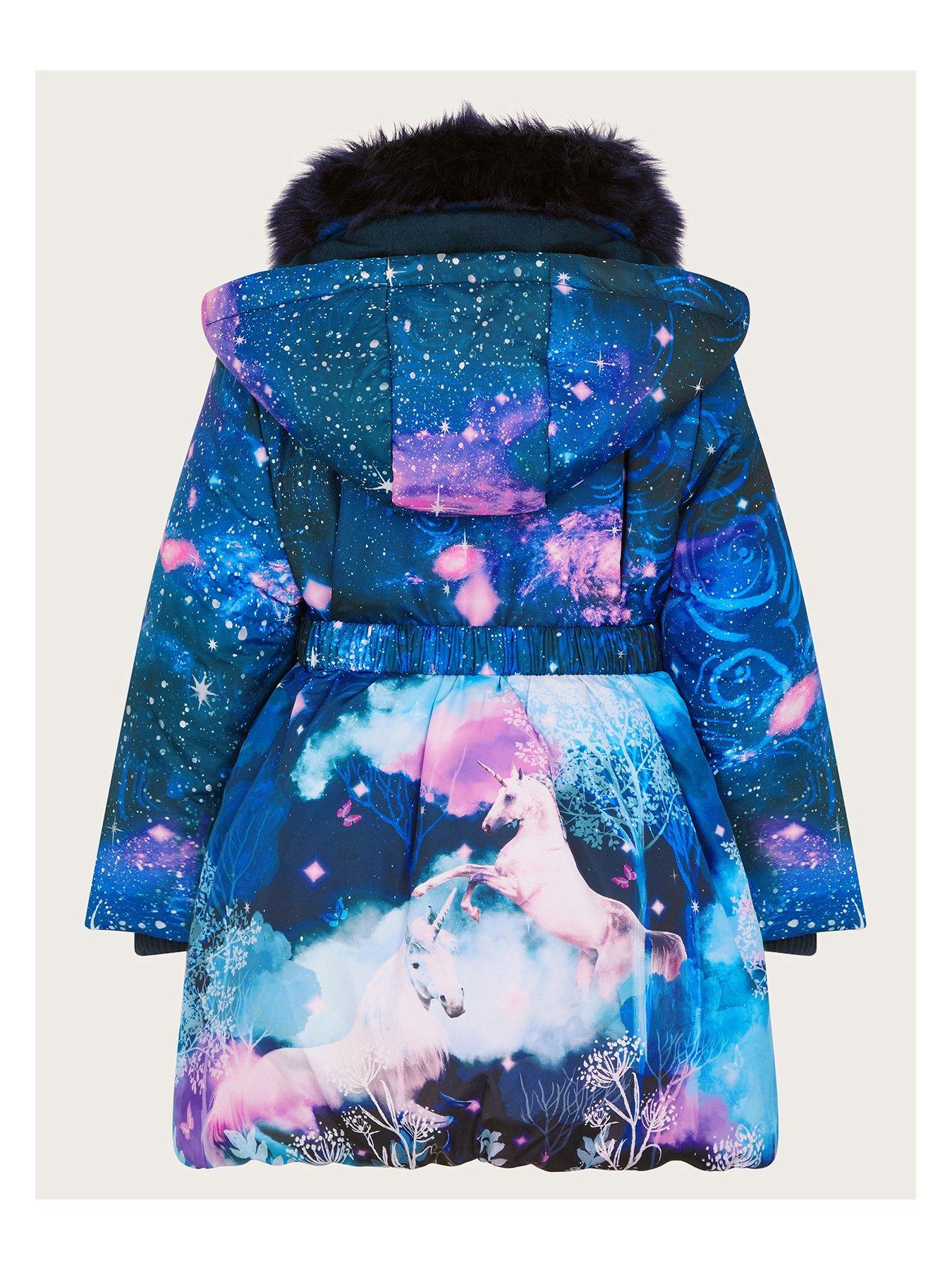 Girls unicorn winter coat best sale