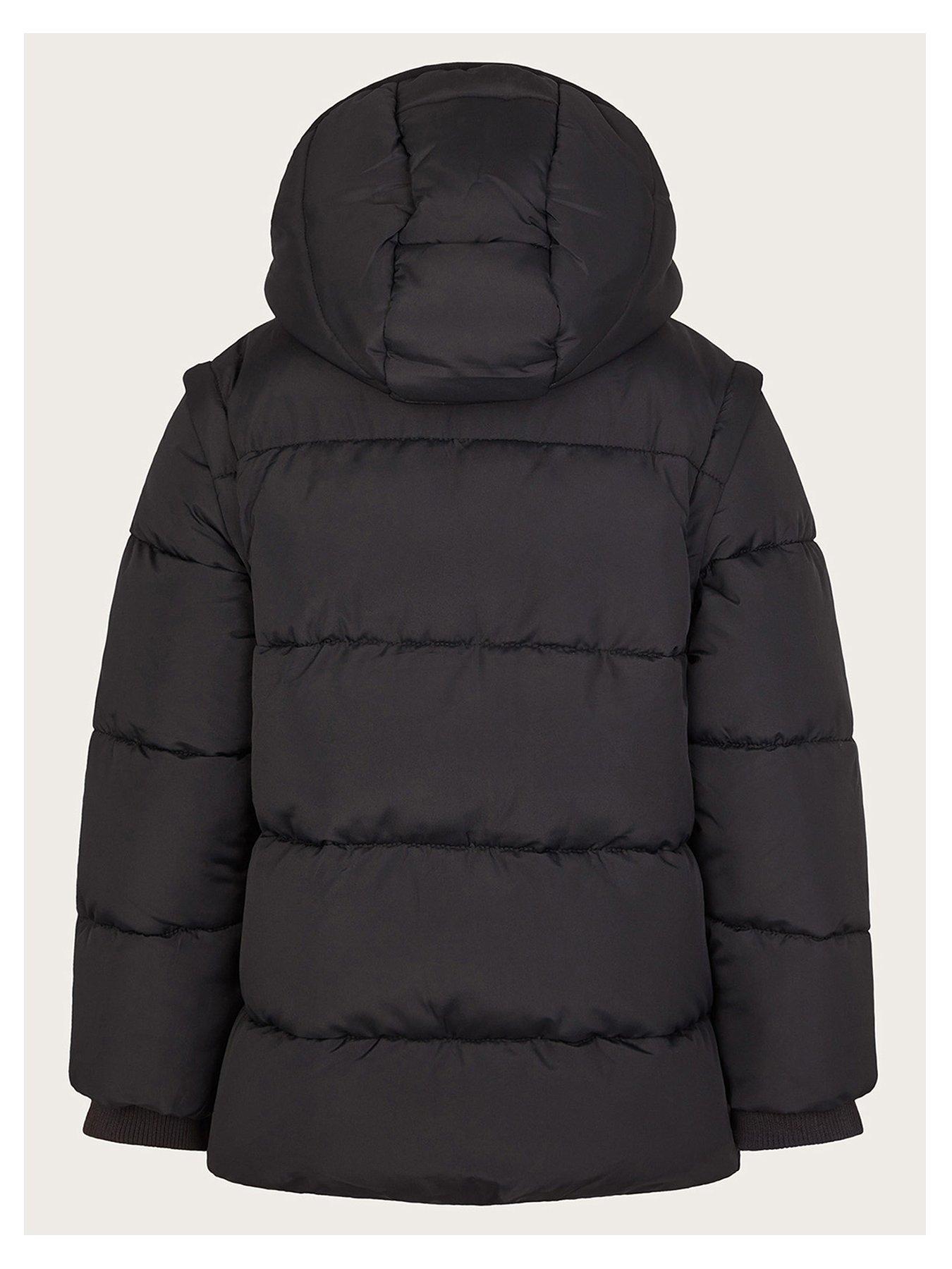 Monsoon Boys 2 In 1 Padded Coat Black Very