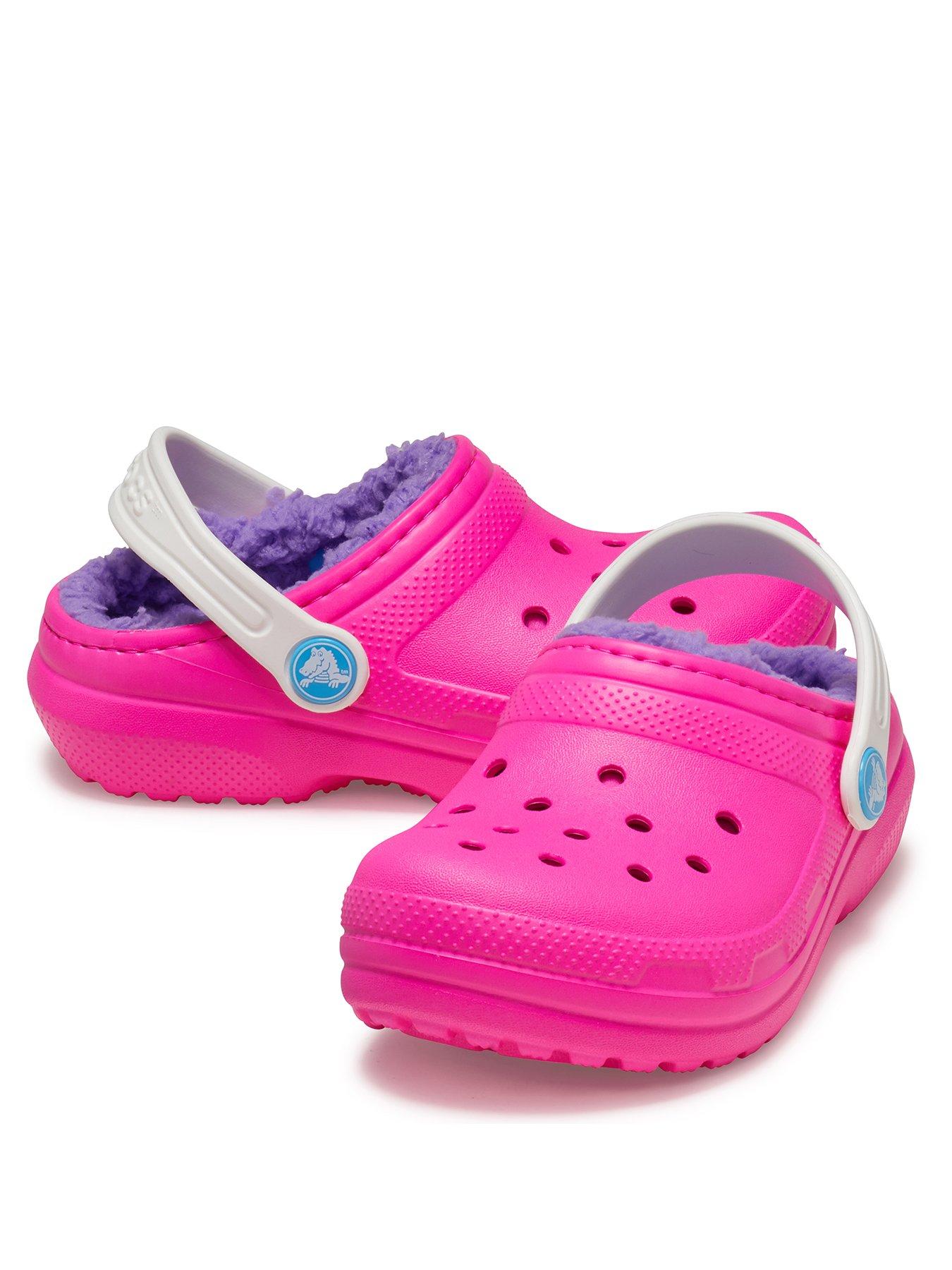 Pink Fur Lined Crocs Crocs Classic Lined Clog T Pink Crush/multi –