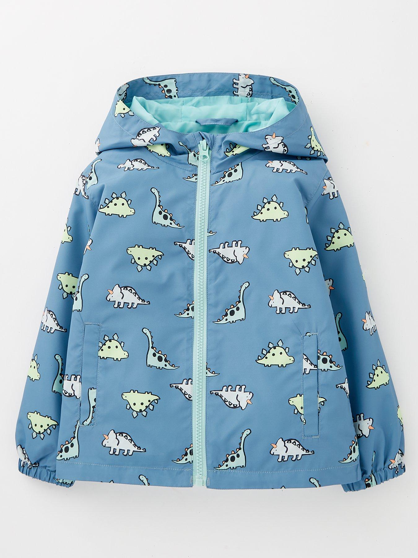 undefined Boys Dinosaur Print Lined Rainmac - Multi