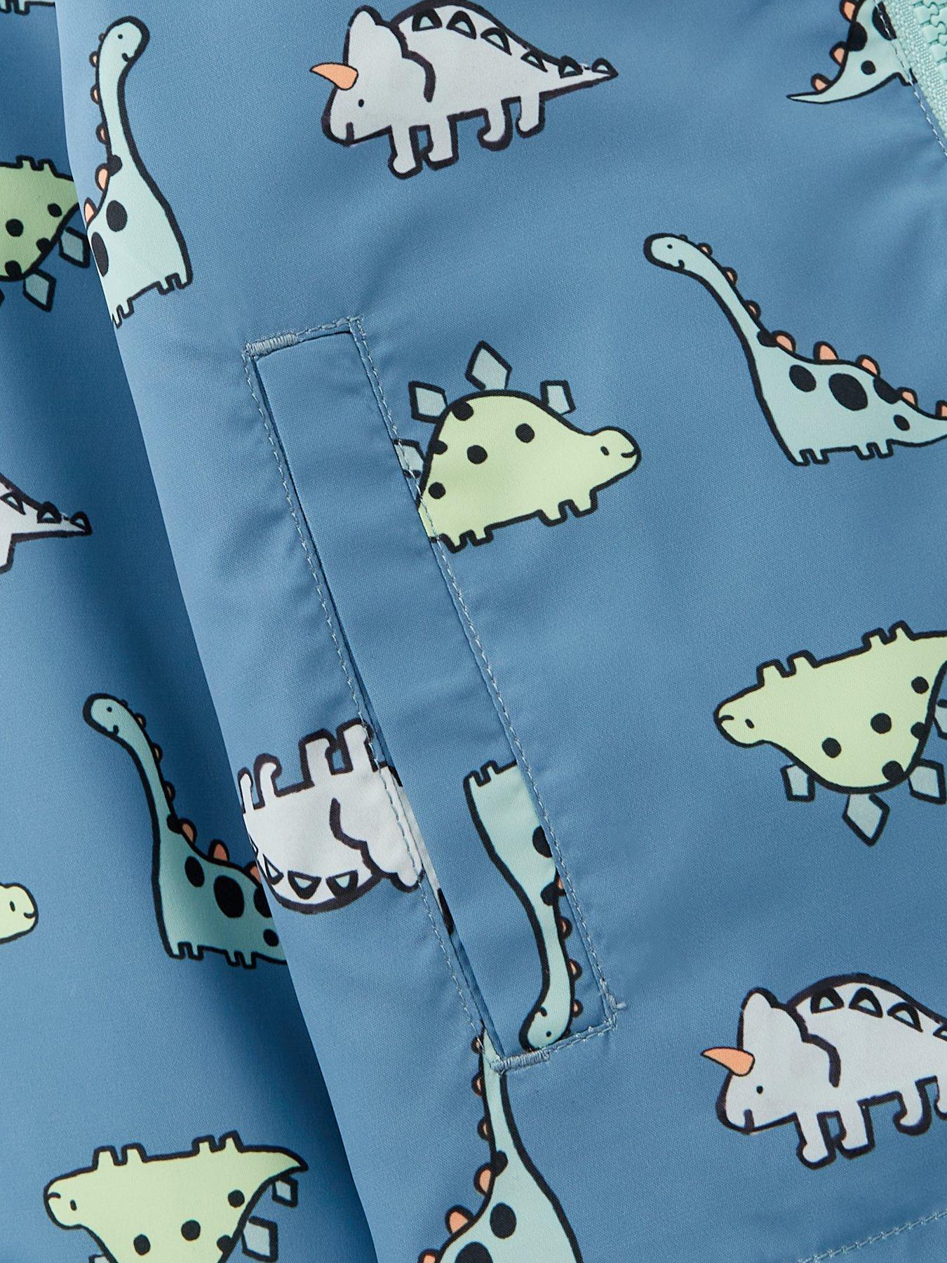 Image 3 of 4 of Everyday Boys Dinosaur Print Lined Rainmac - Multi