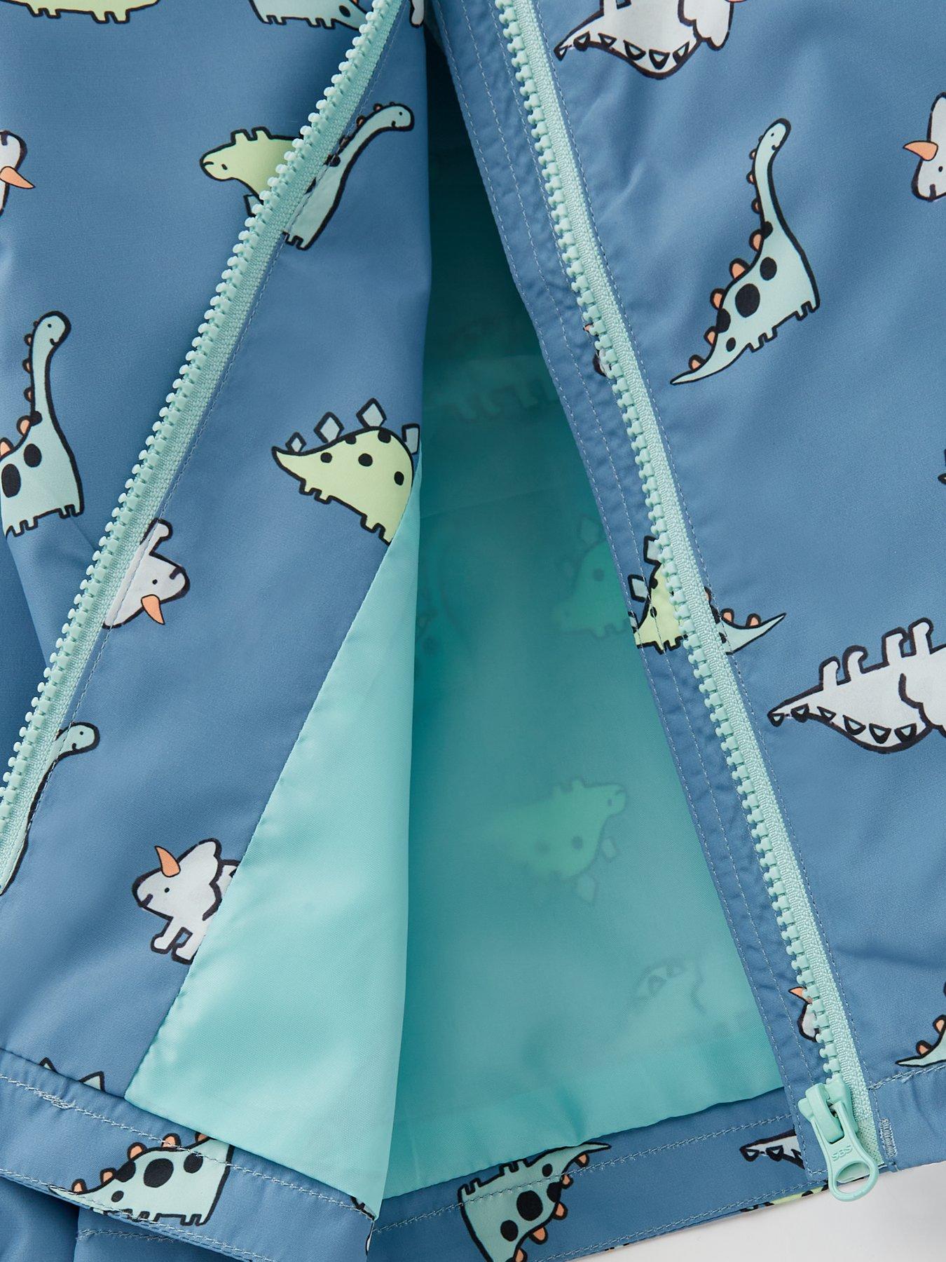 Image 4 of 4 of Everyday Boys Dinosaur Print Lined Rainmac - Multi