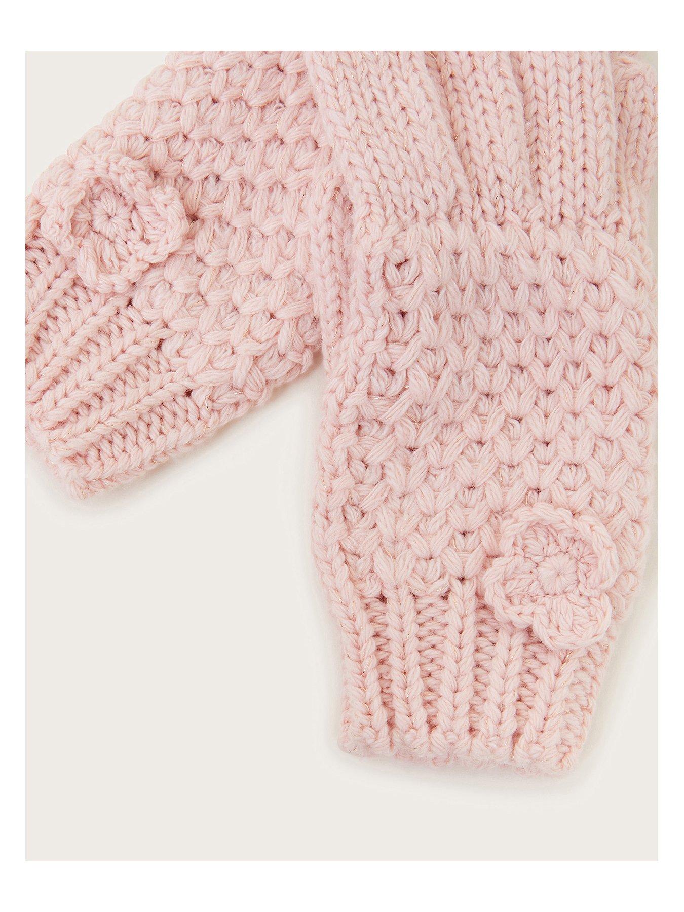 Image 2 of 2 of Monsoon Girls Flower&nbsp;Gloves - Pink