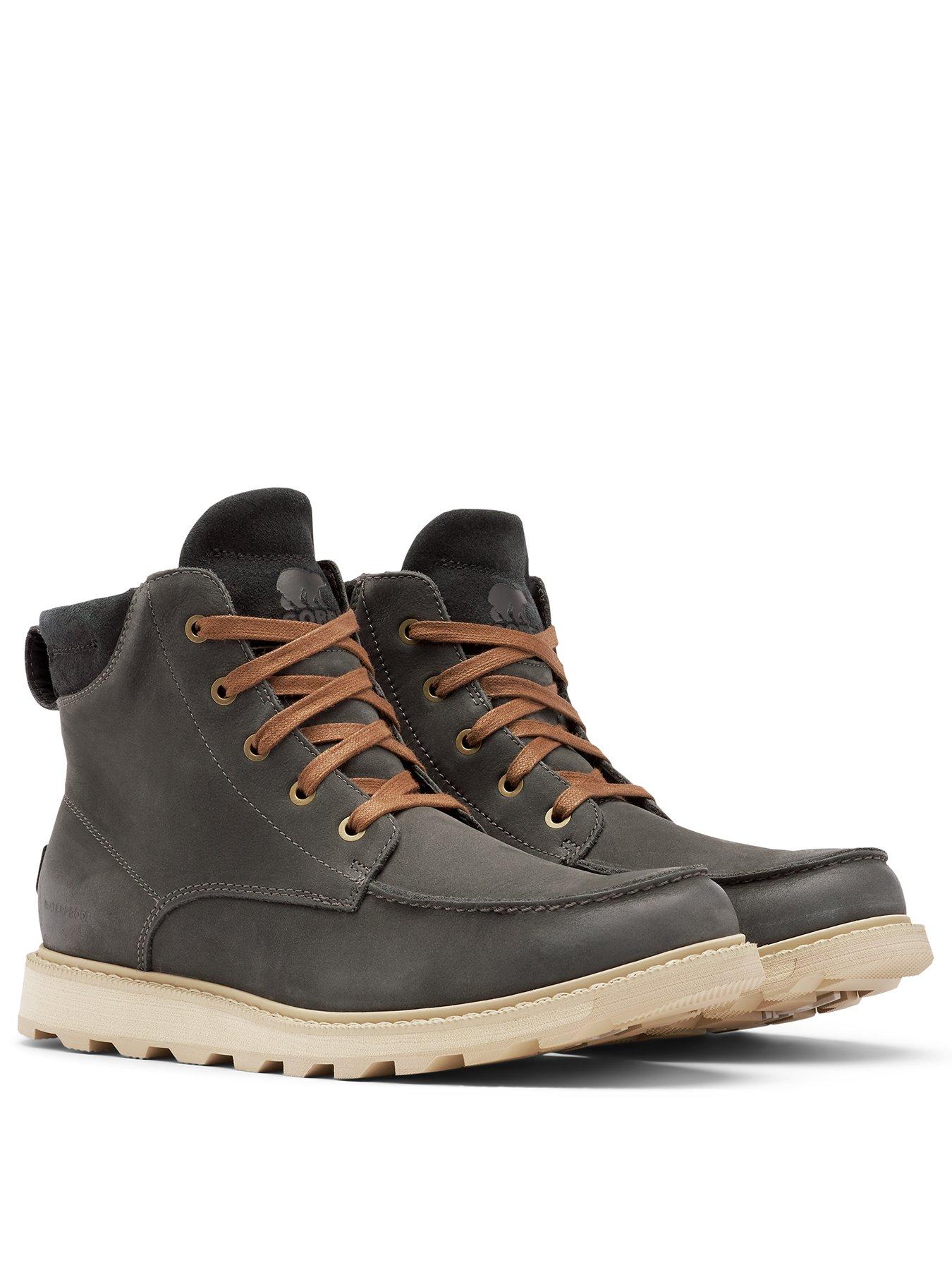 SOREL Mens Madson 2 Moc Toe Waterproof Boots Grey Very