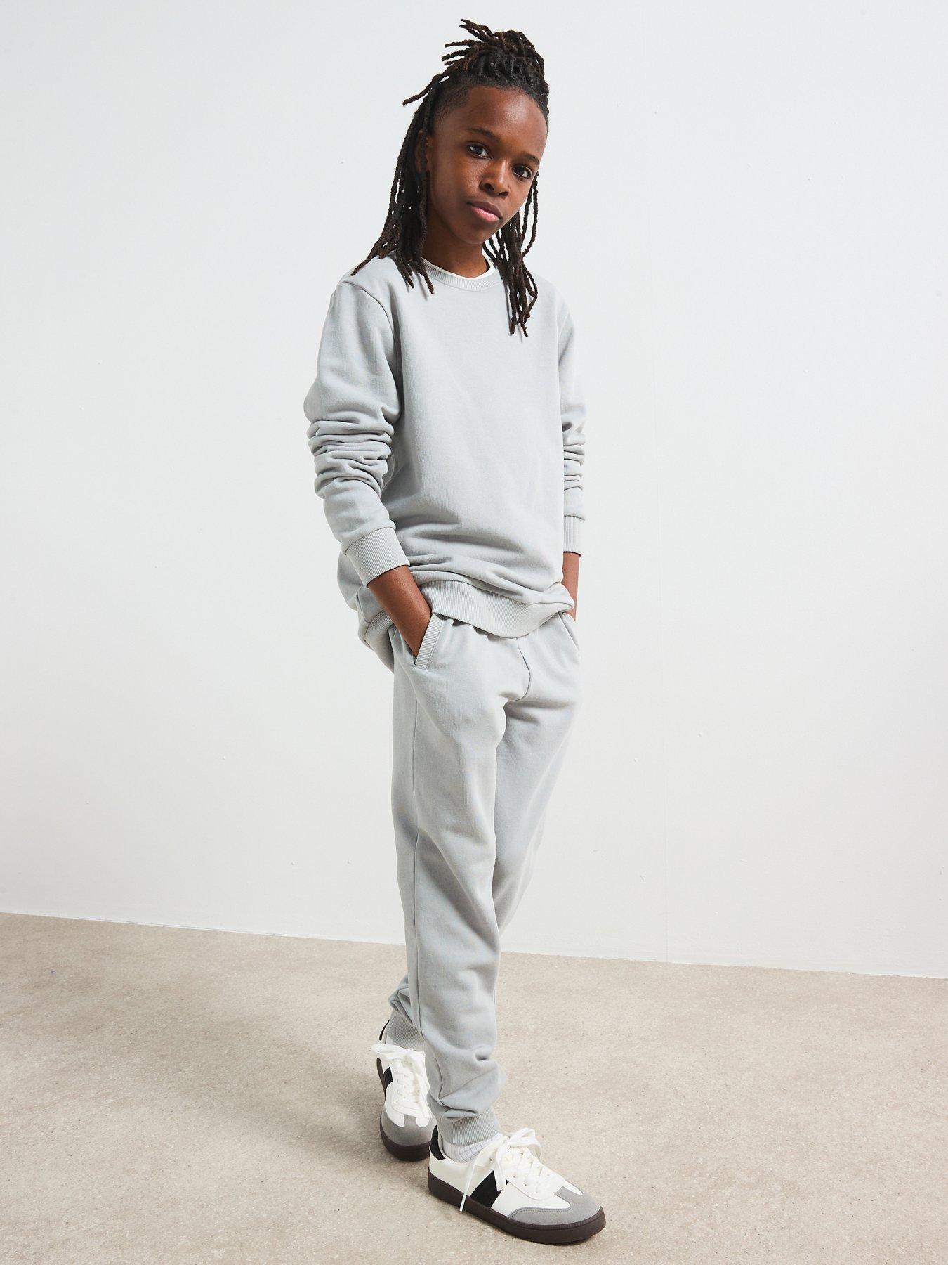 undefined Boys Sweat Top And Jog Set - Sage