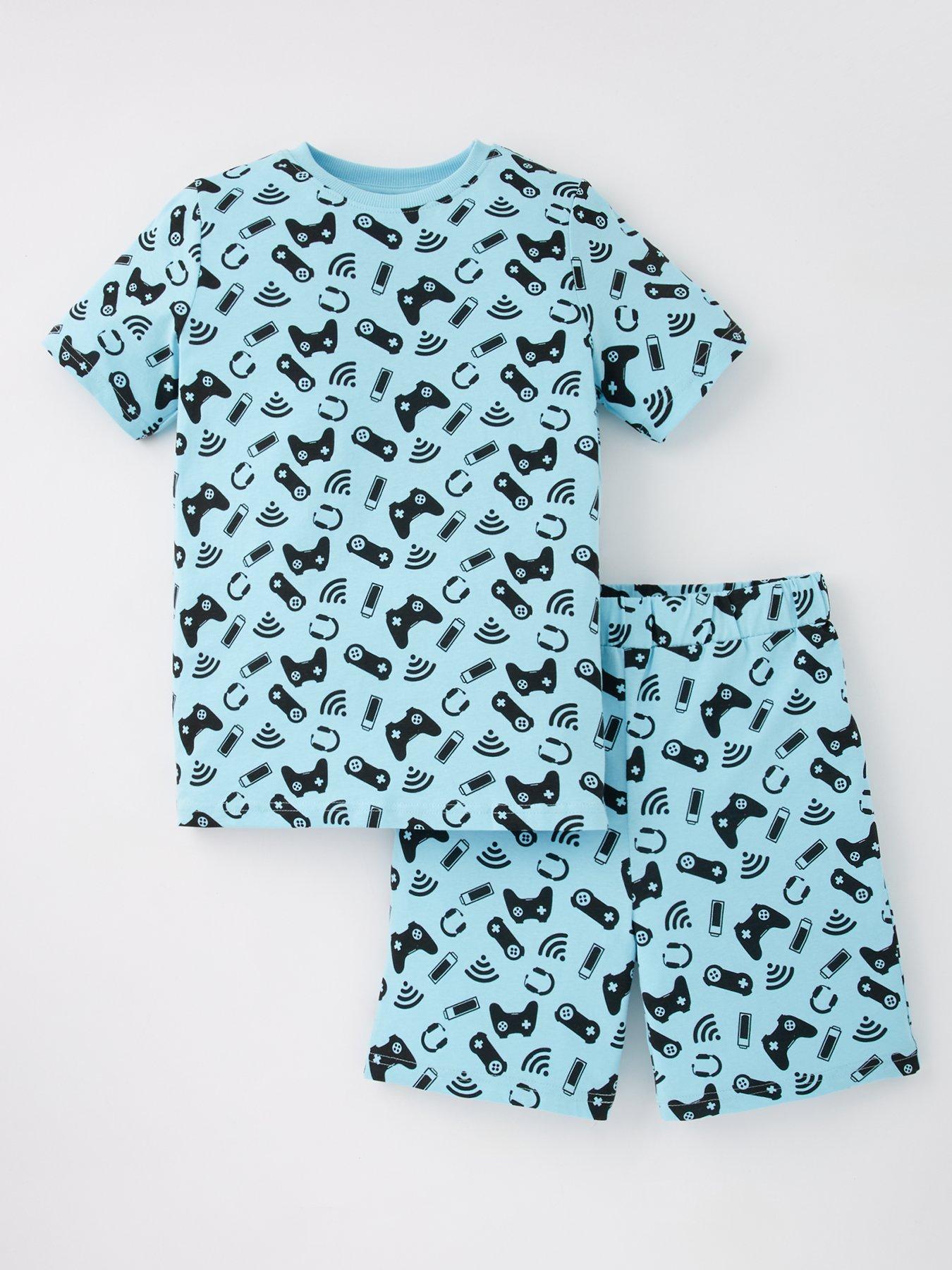 Image 1 of 4 of Everyday Boys Gaming Shortie Pyjama Set - Multi