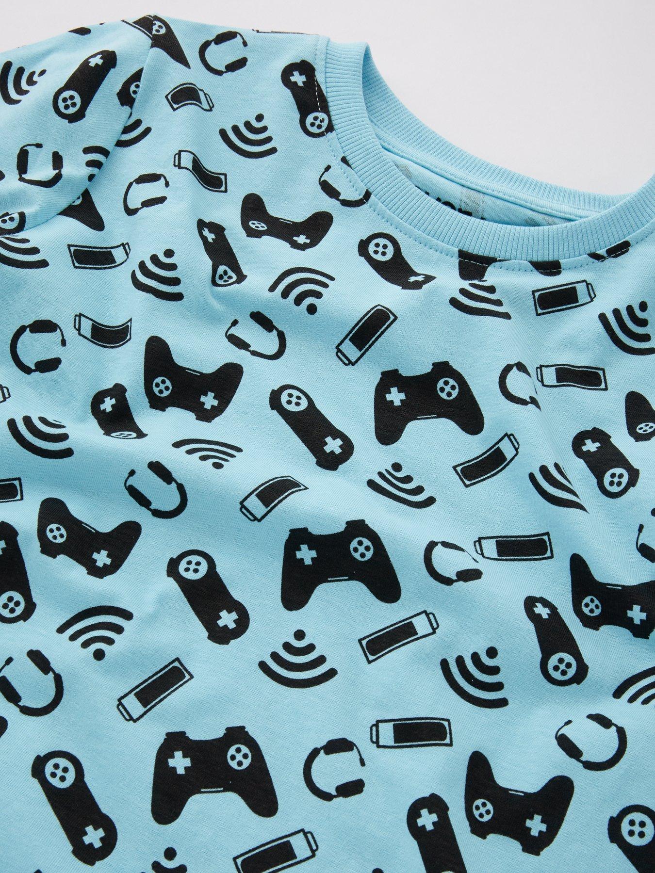Image 3 of 4 of Everyday Boys Gaming Shortie Pyjama Set - Multi