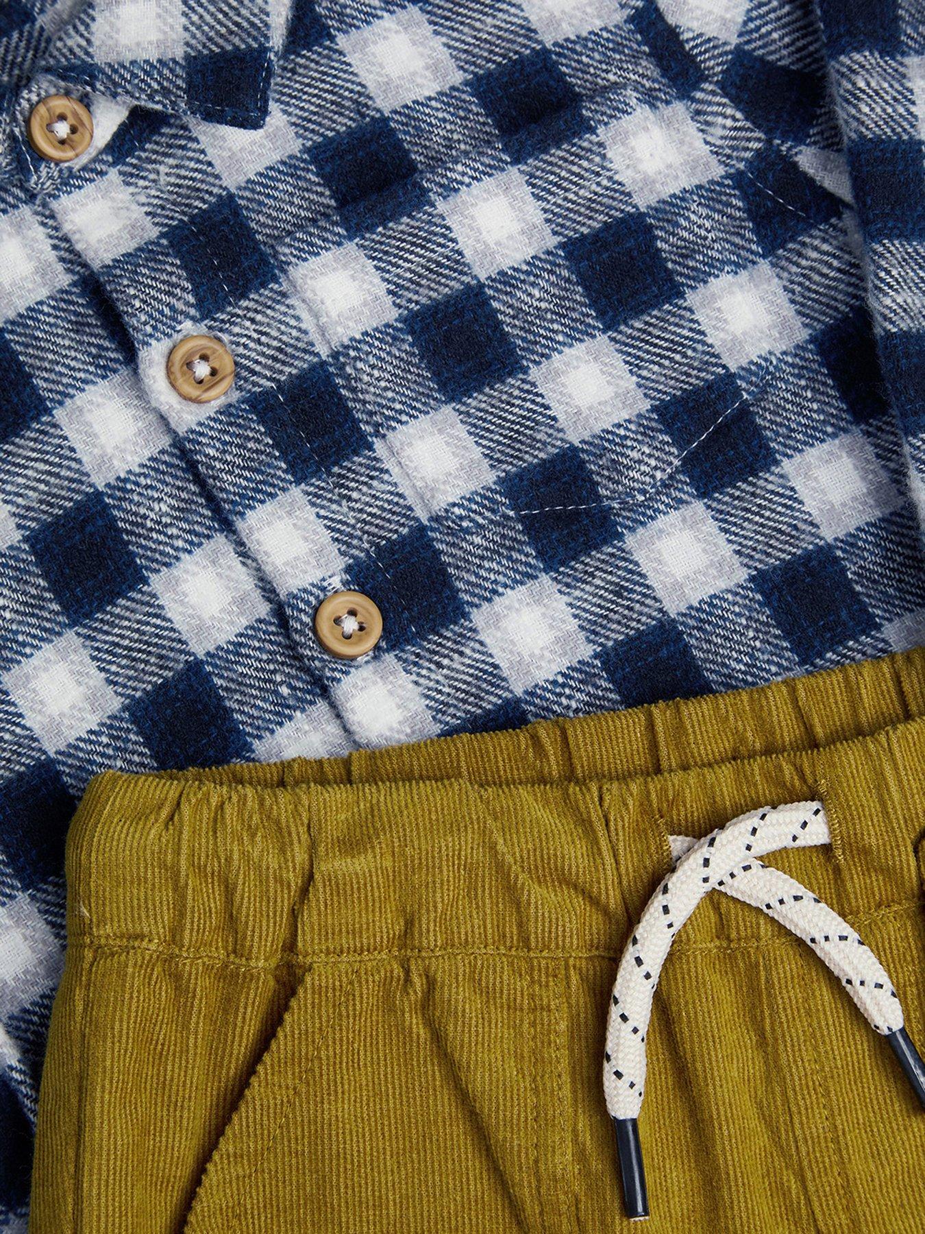 Image 3 of 3 of Monsoon Baby Boys Check Shirt And Cord Trousers Set - Multi