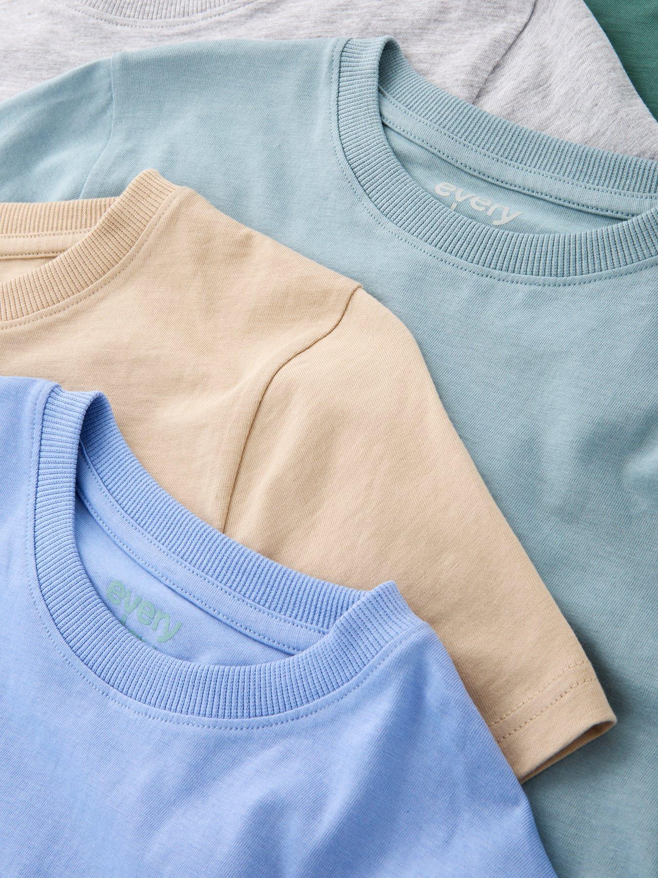 Image 5 of 5 of Everyday Boys 5 Pack Solid Short Sleeve T-shirt - Multi