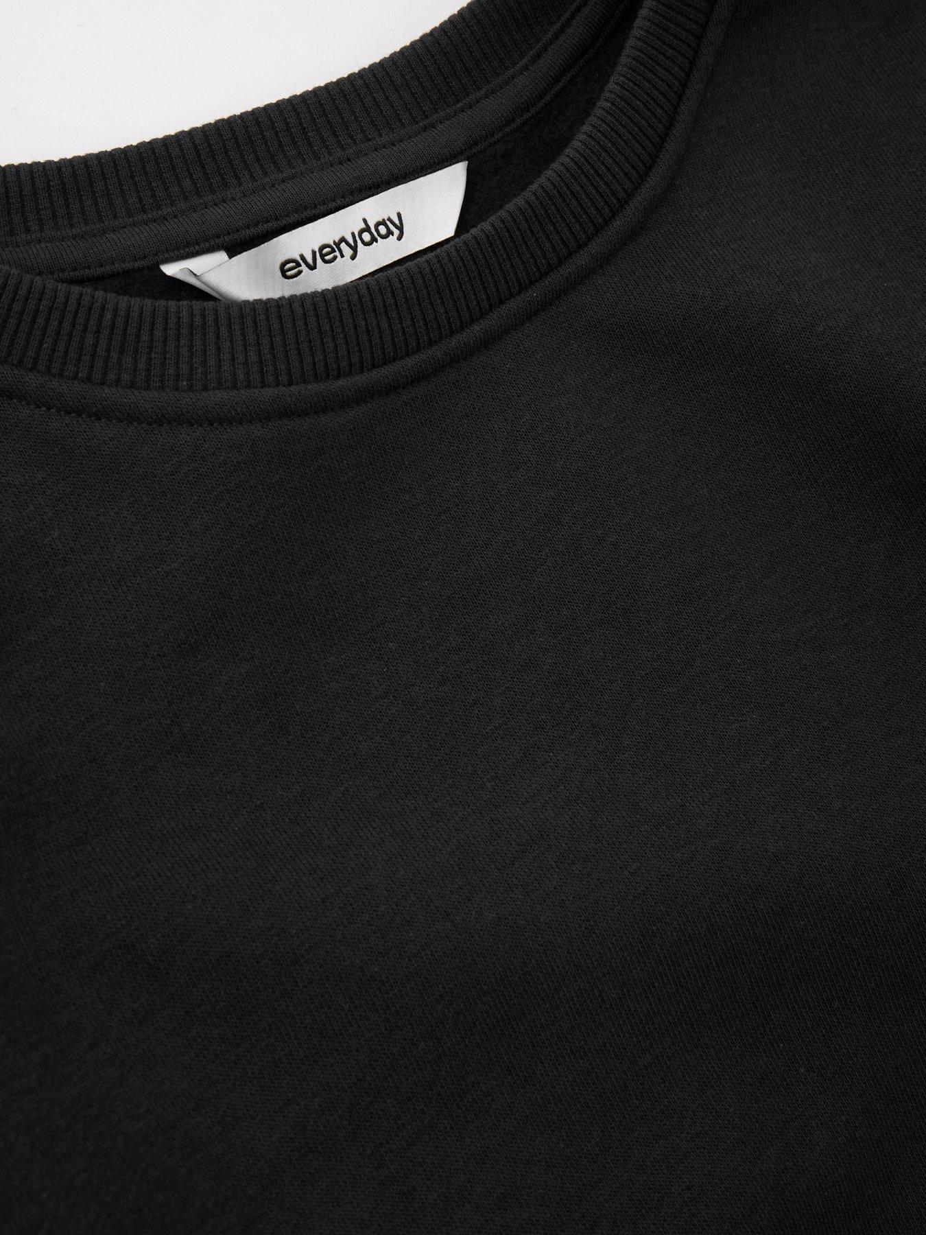 Image 4 of 6 of The Very Collection Boys Crew Basic Sweatshirt - Black