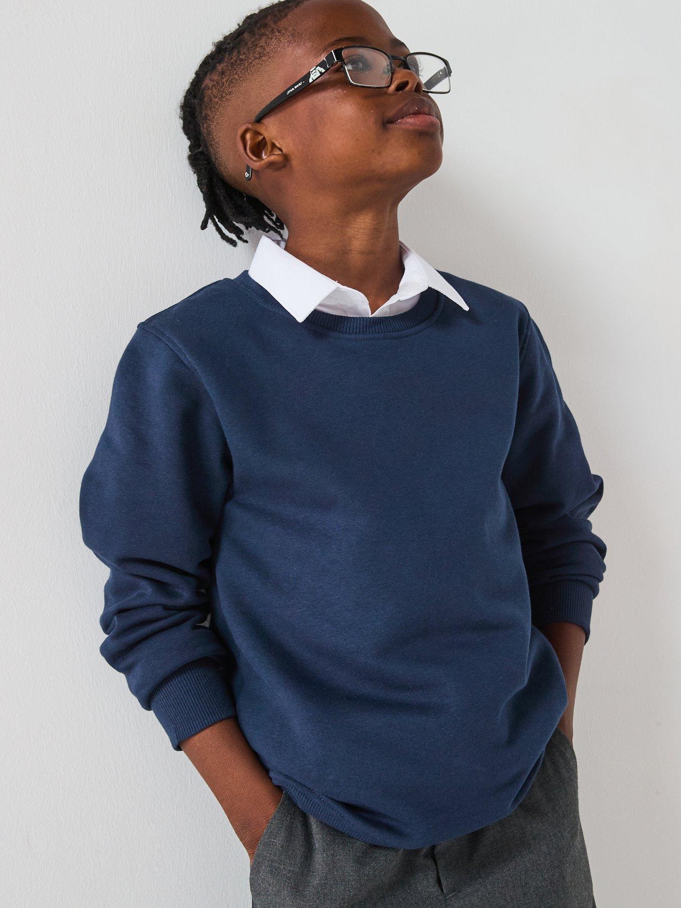 undefined Boys Crew Sweatshirt - Navy