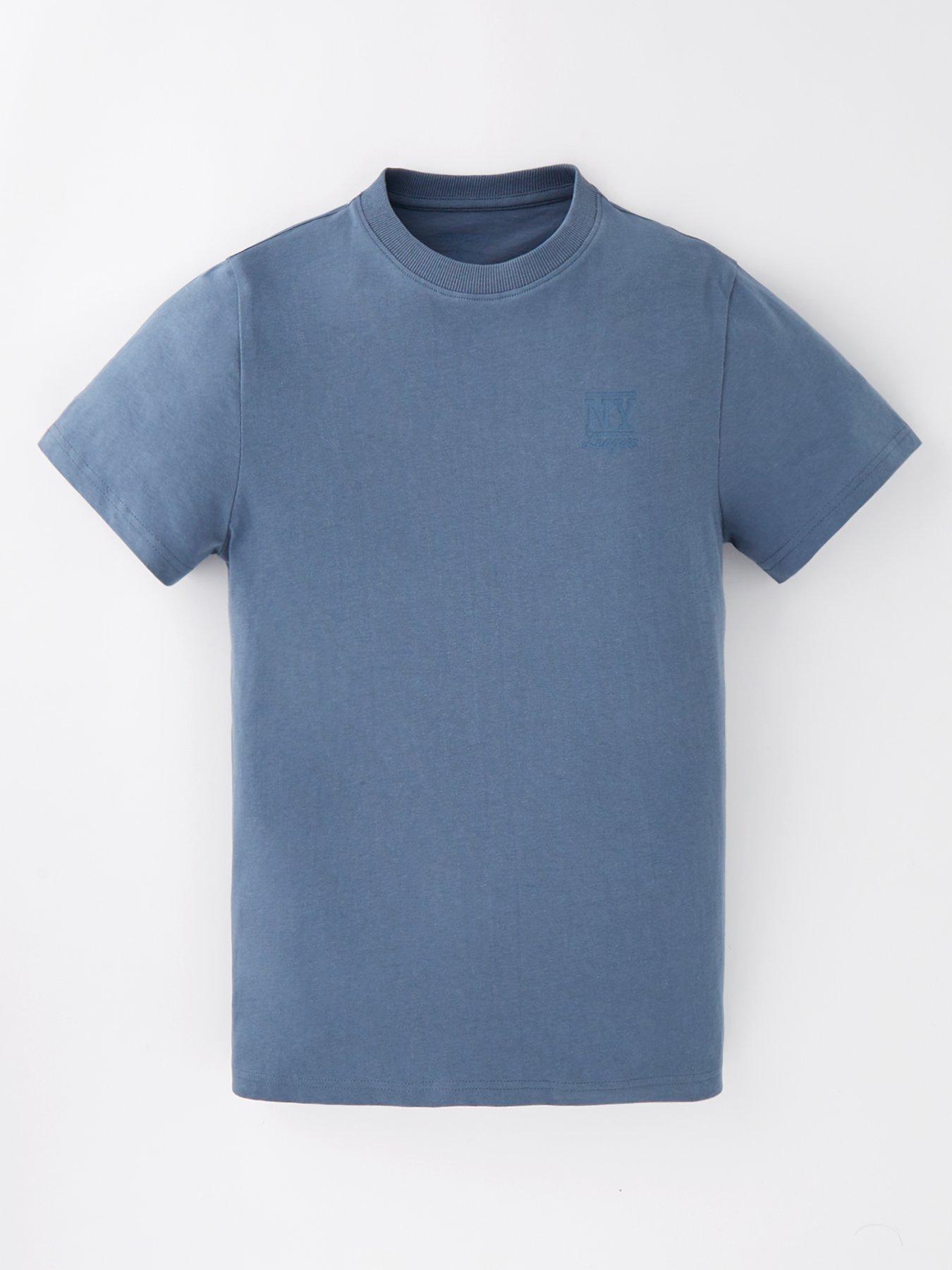 undefined Boys Chest Embroidery Short Sleeve T-Shirt - Grey