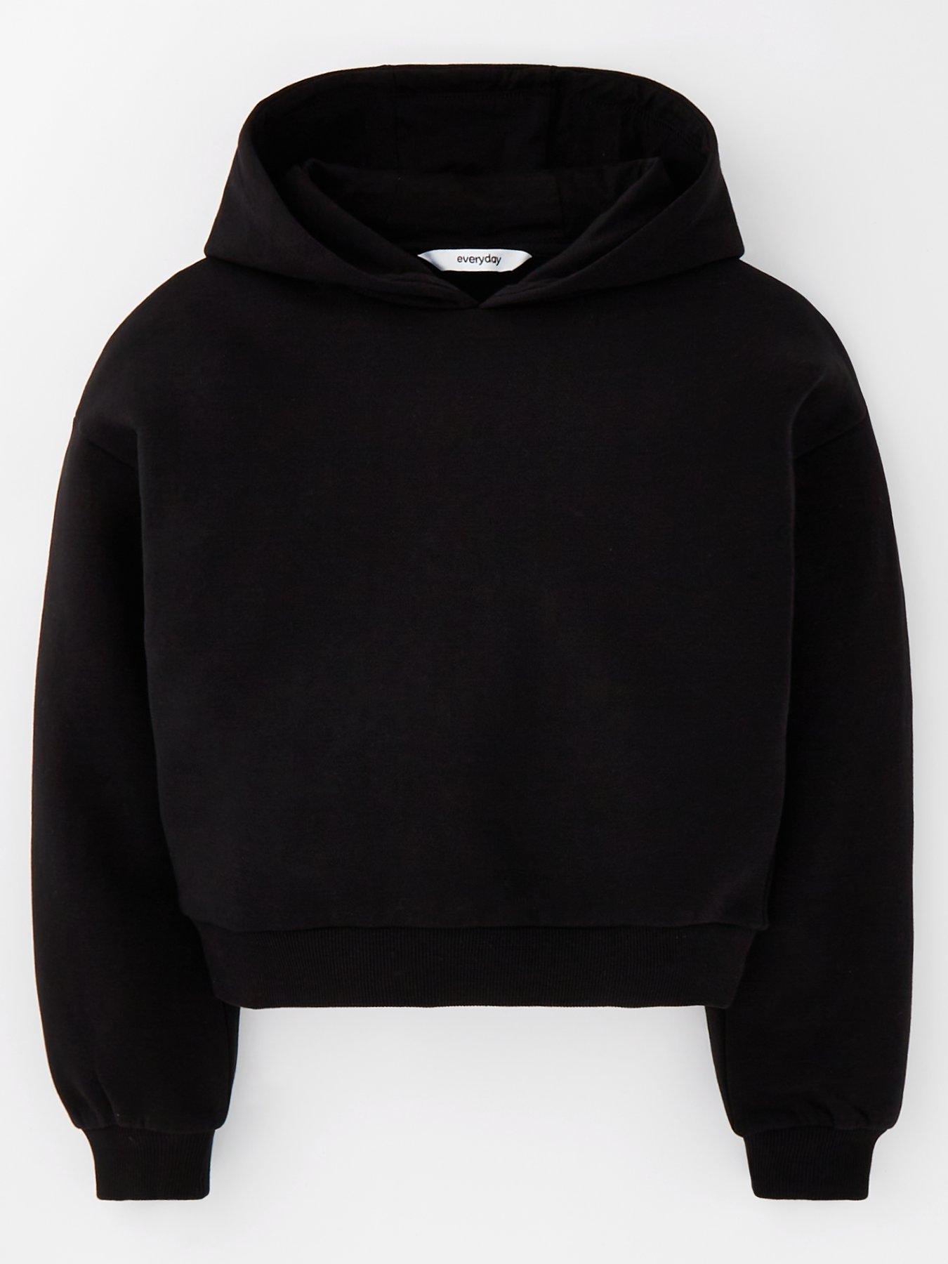 undefined Girls Single Hoodie - Black