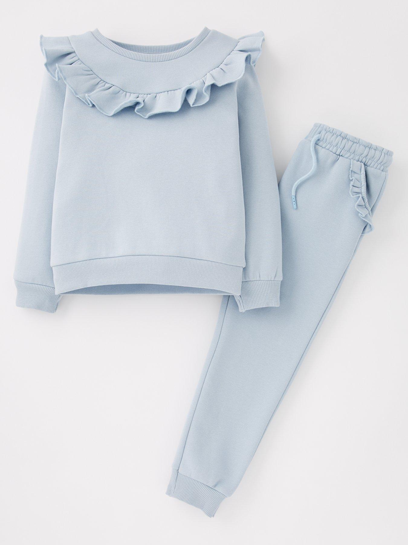 Image 2 of 5 of Everyday Girls Frill Jog Set - Blue