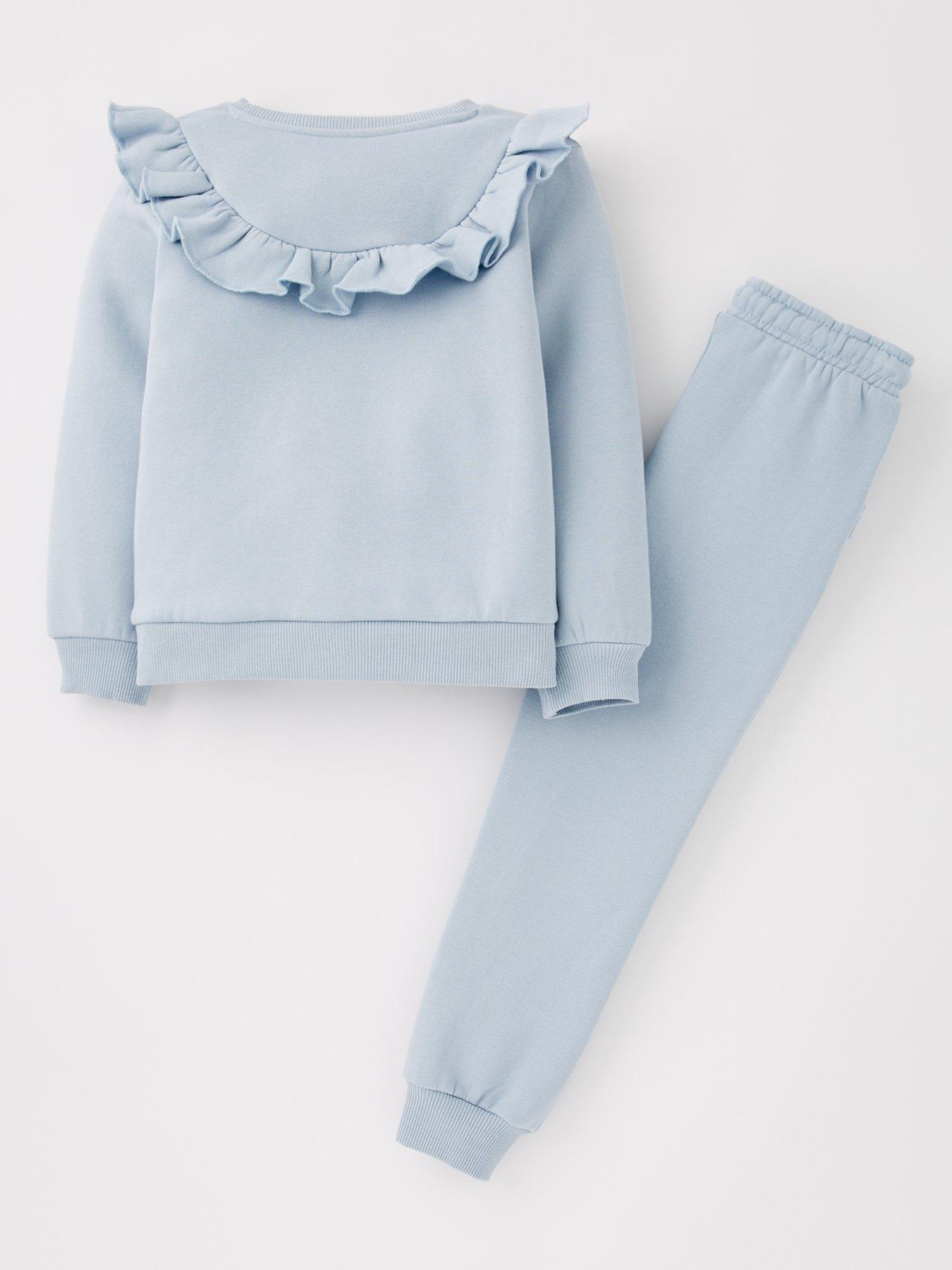 Image 3 of 5 of Everyday Girls Frill Jog Set - Blue