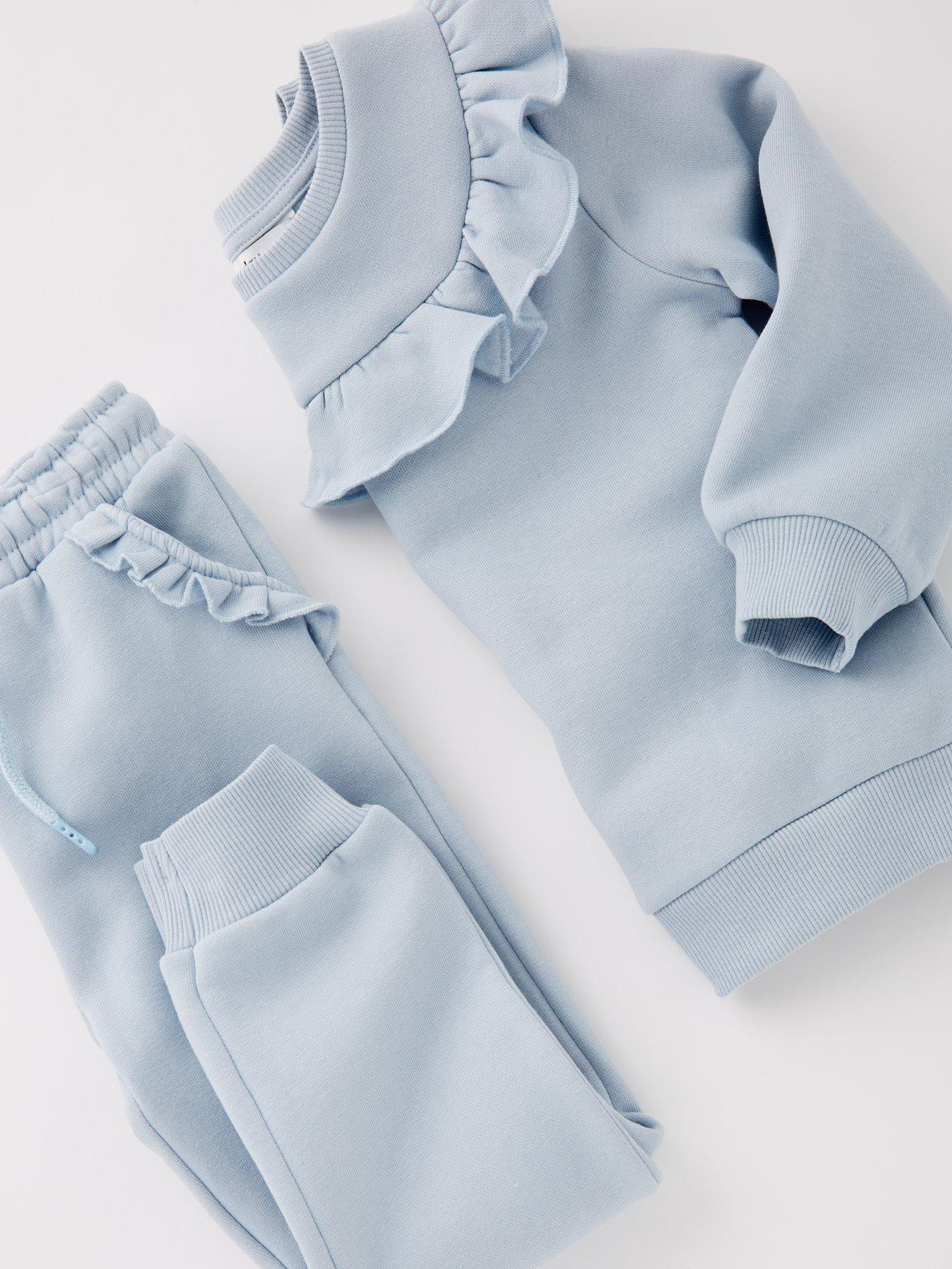 Image 5 of 5 of Everyday Girls Frill Jog Set - Blue