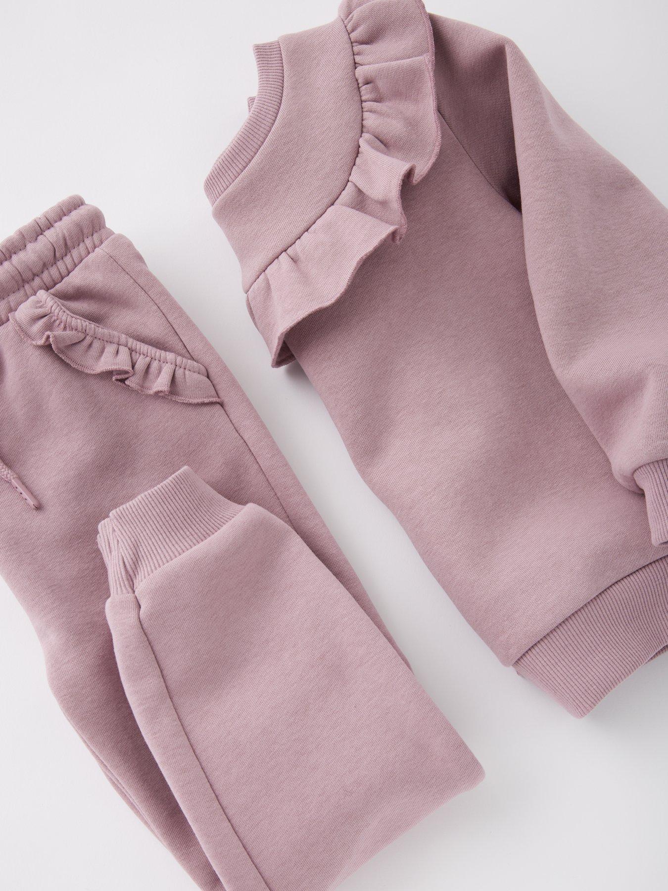 Image 5 of 5 of Everyday Girls Frill Jog Set - Pink