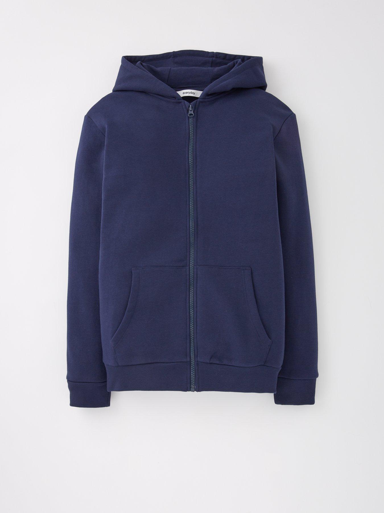 Image 1 of 4 of The Very Collection Boys Zip Through Hooded Hoodie - Navy