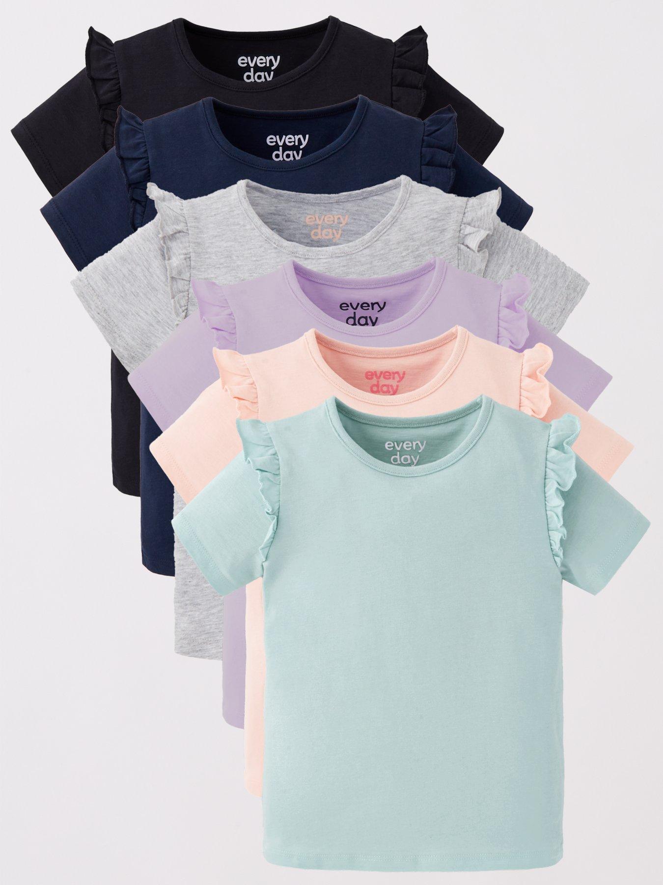 undefined Girls 6 Pack Core Short Sleeve T-Shirt - Multi