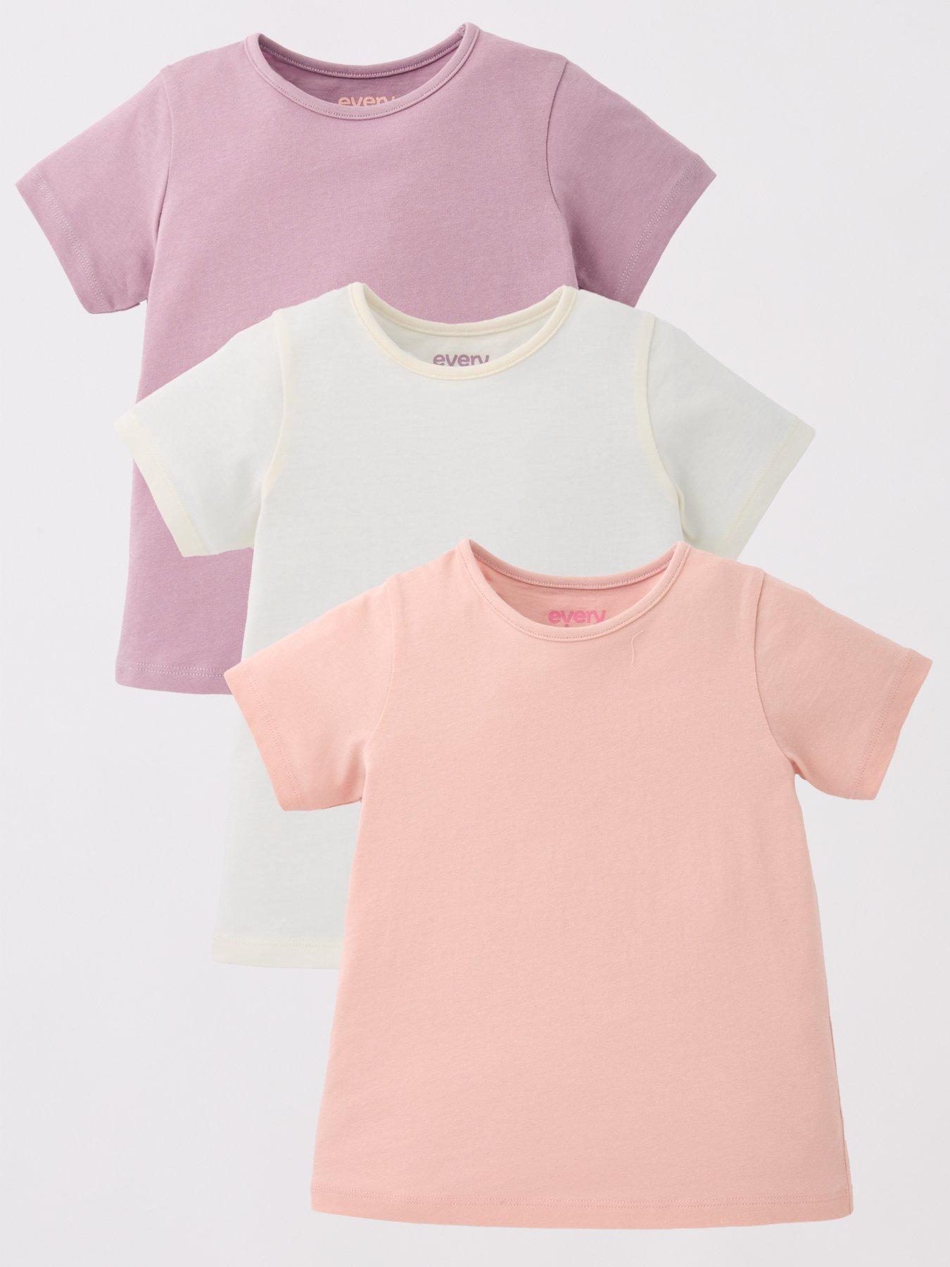 undefined Girls 3 Pack Short Sleeve T-Shirt - Multi