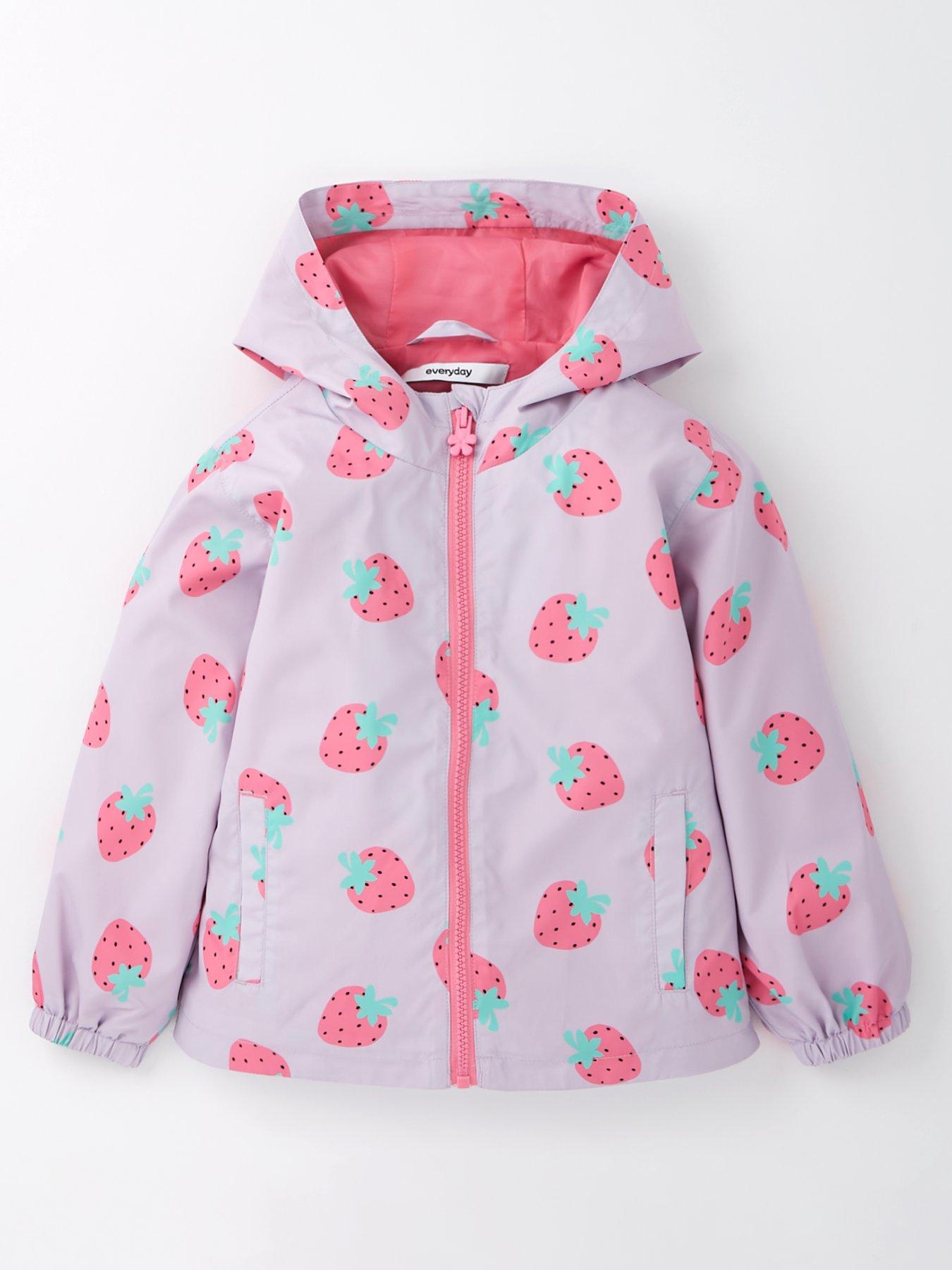 undefined Girls Strawberry Rainmac - Pink