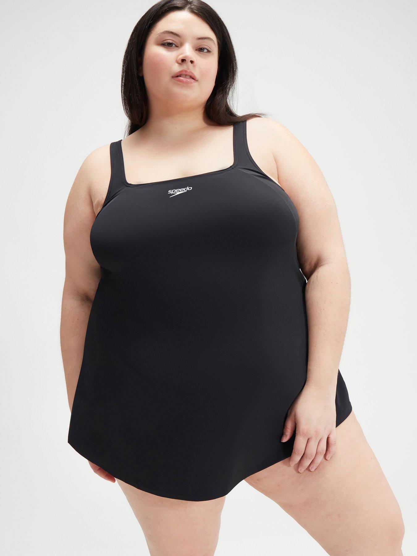 undefined Womens Plus Size Swim Dress - Black