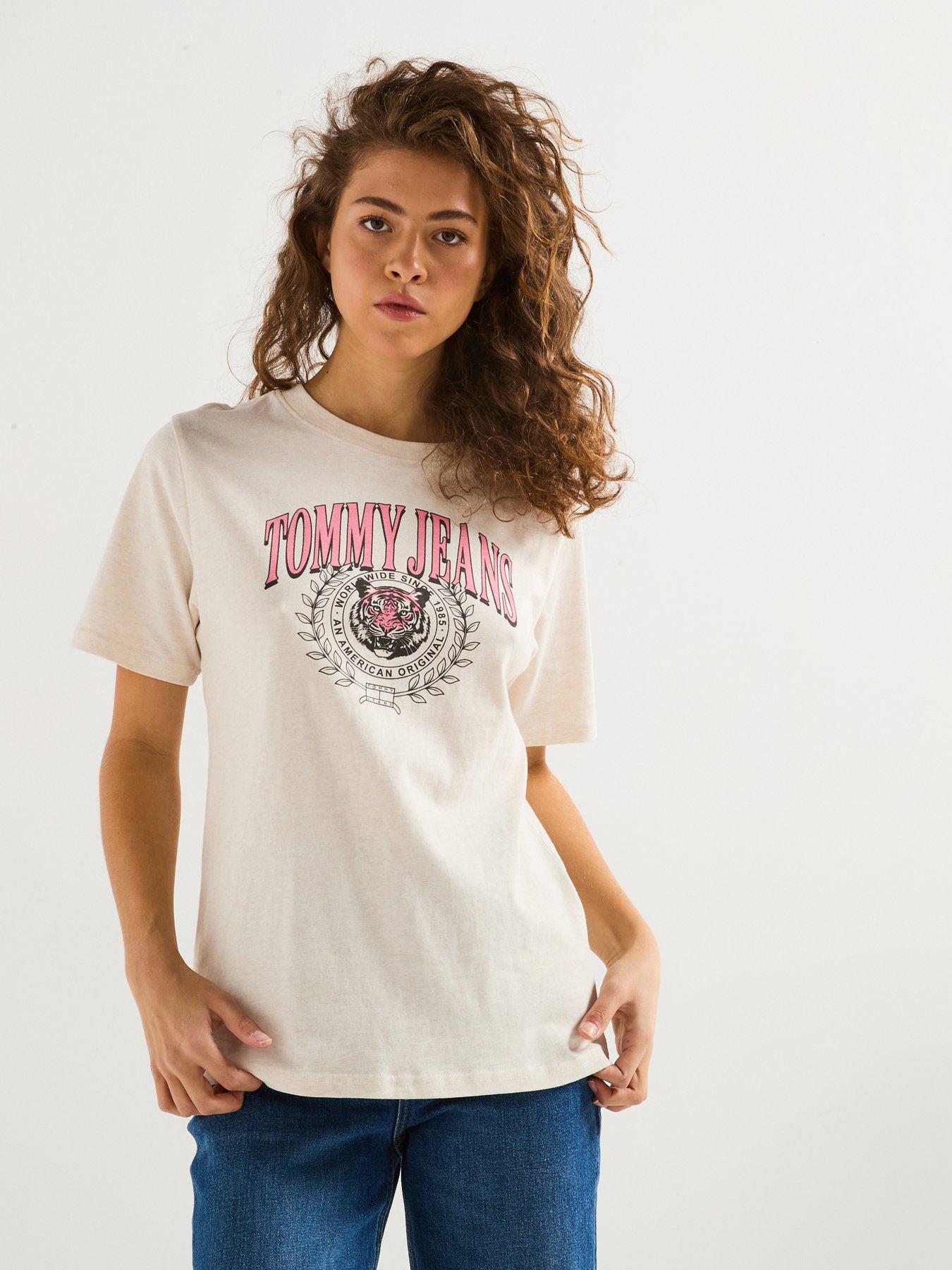 undefined Tiger Varisty T-Shirt - Cream